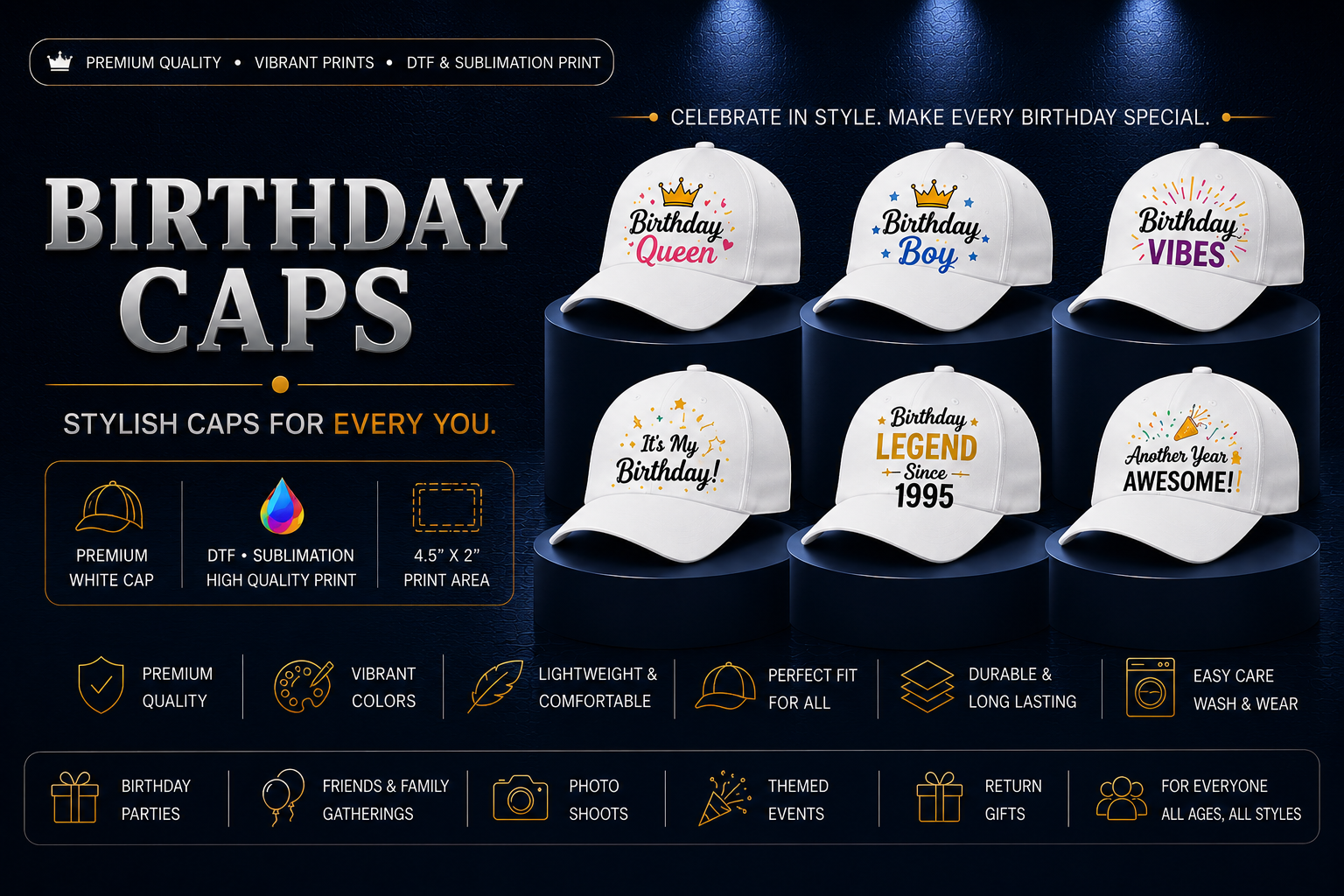 Birthday Caps hero banner