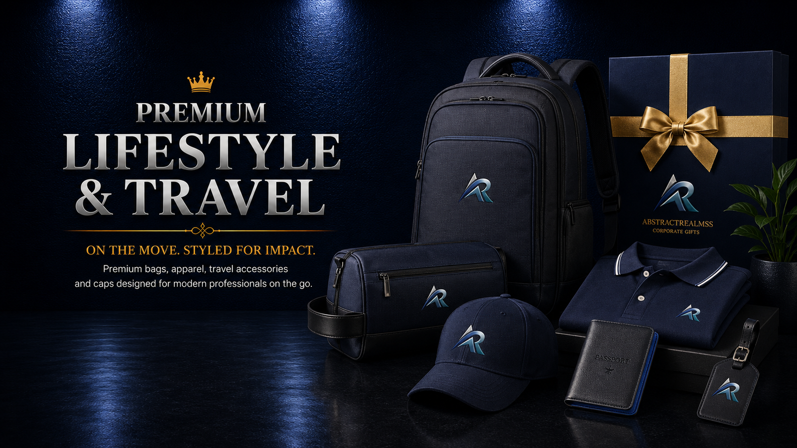 Premium corporate lifestyle and travel gifts including bags, apparel, travel accessories and caps