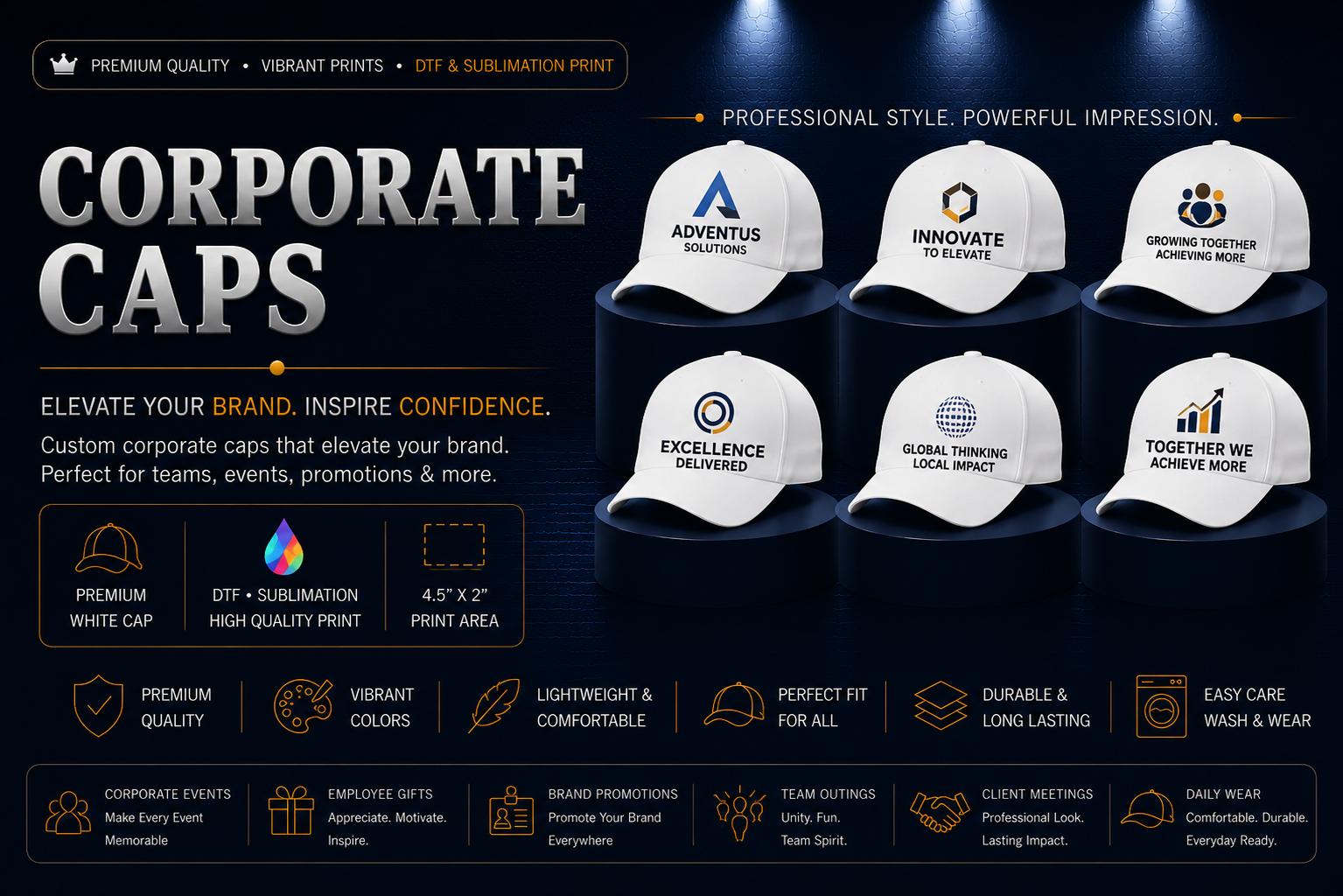 Corporate Caps hero banner