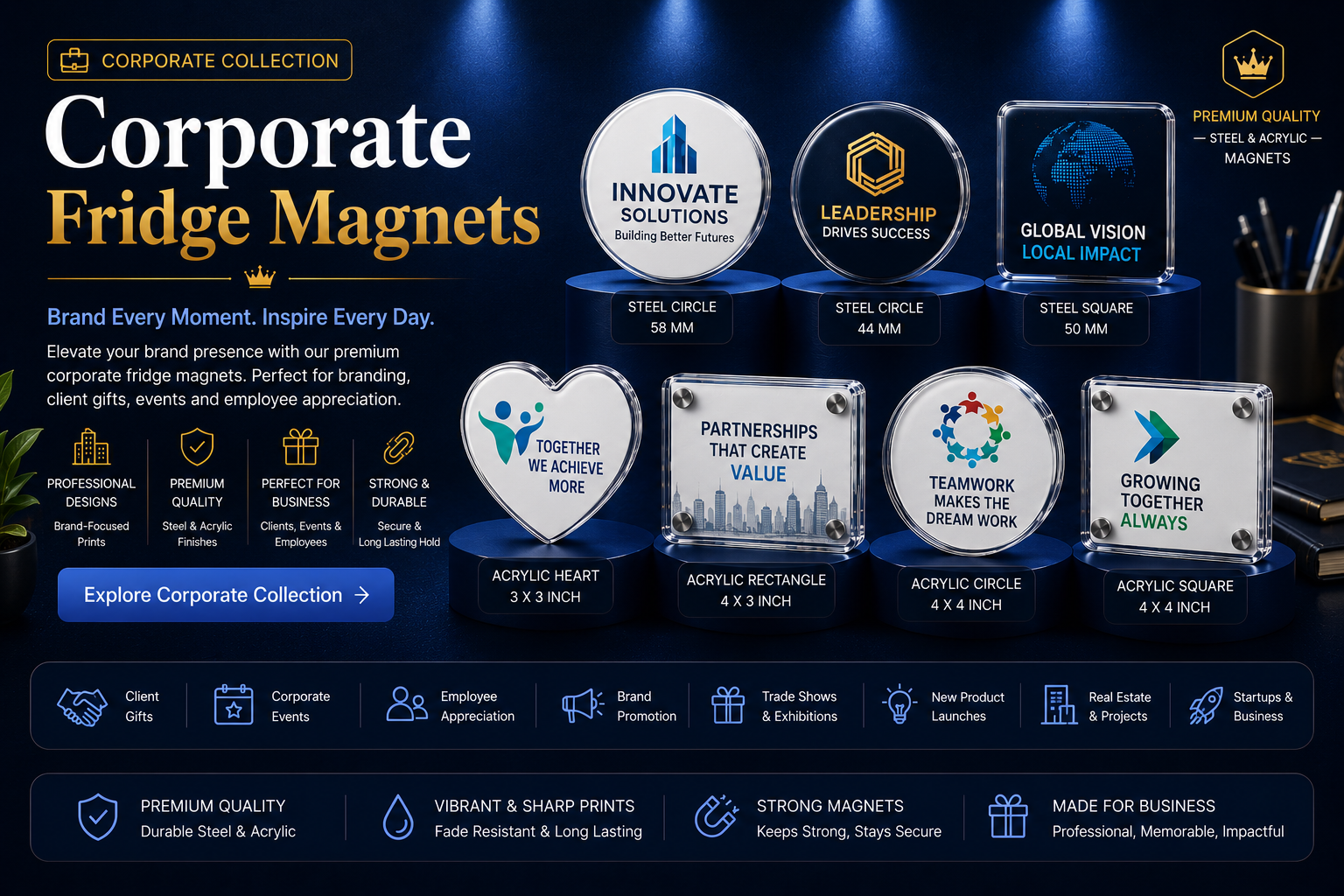 Corporate Fridge Magnets hero banner