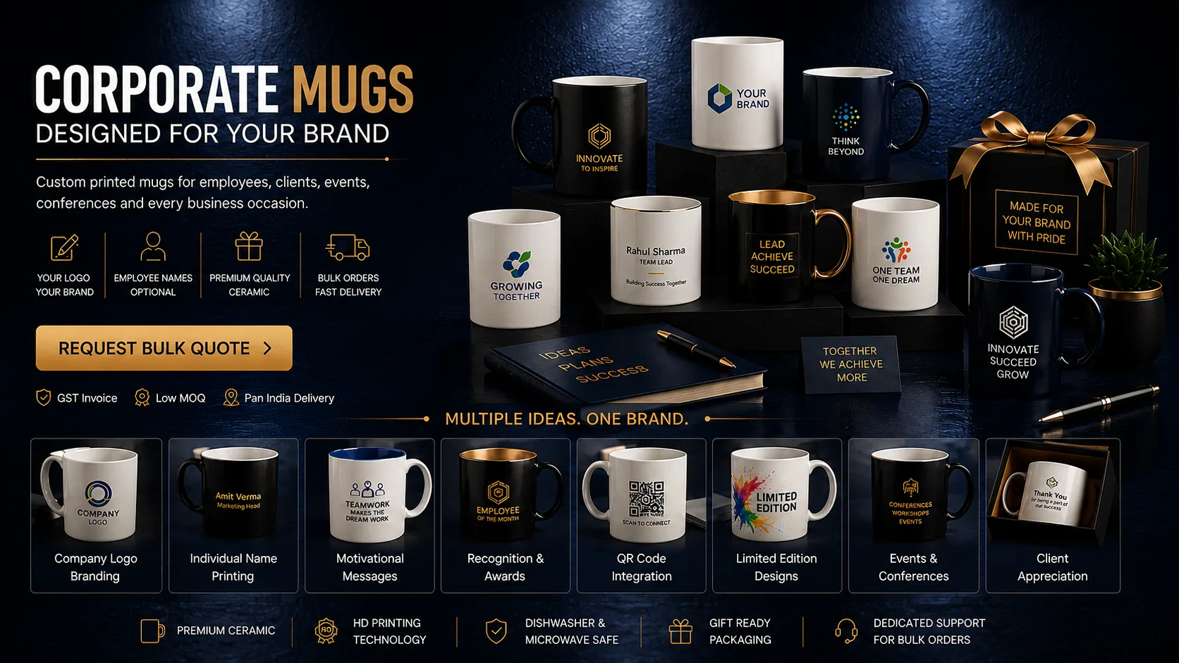 Premium corporate mugs for branding, recognition, events and business gifting