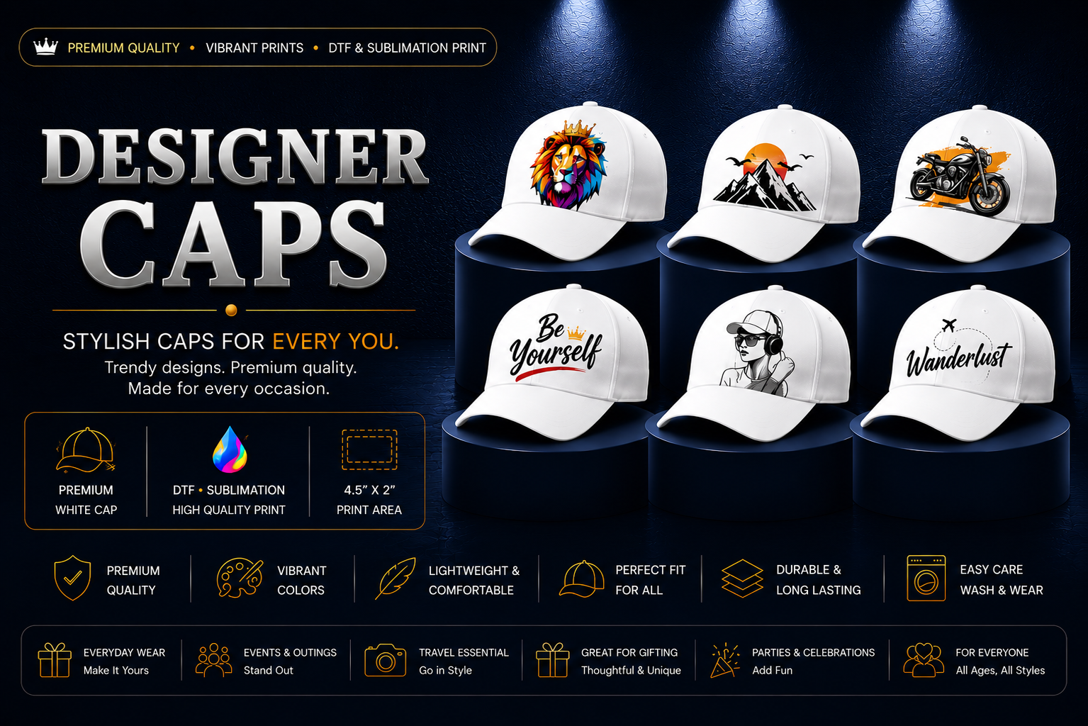 Designer Caps hero banner