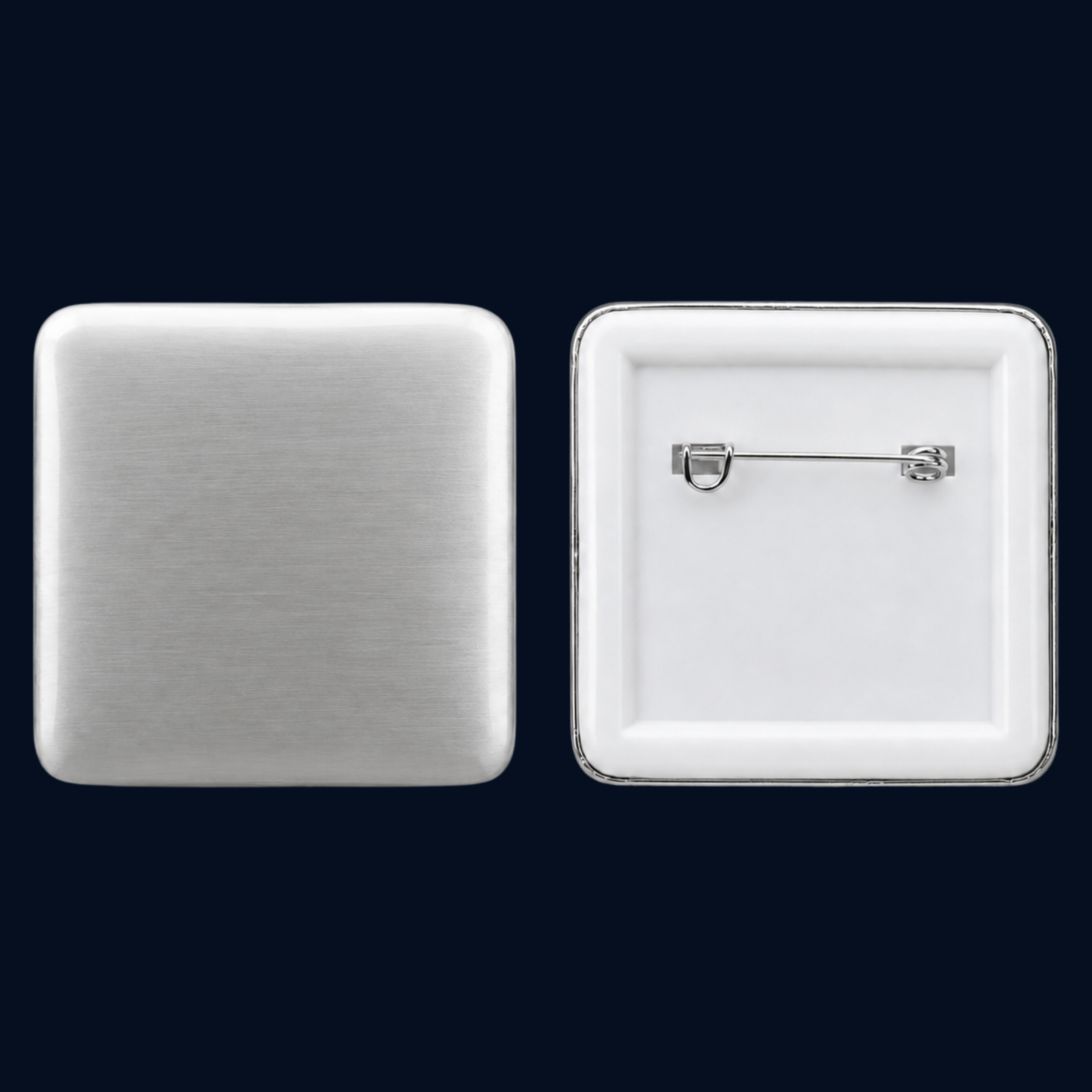 Pin Badges — Personalized Square Pin Badge 50 mm