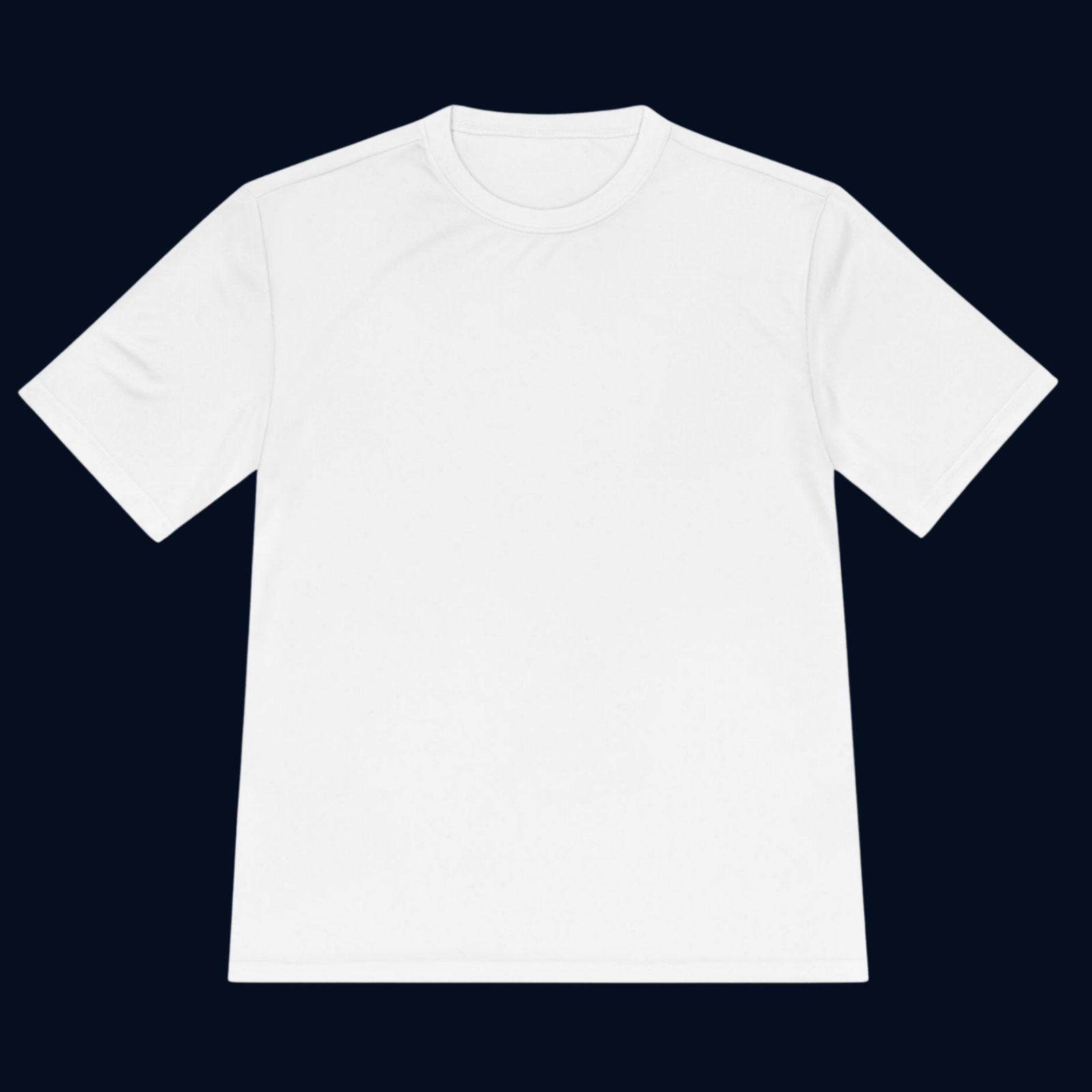 Personalized Dry-Fit White T-Shirt — Left Chest + Front