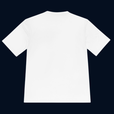 Personalized Dry-Fit White T-Shirt — Back view 1