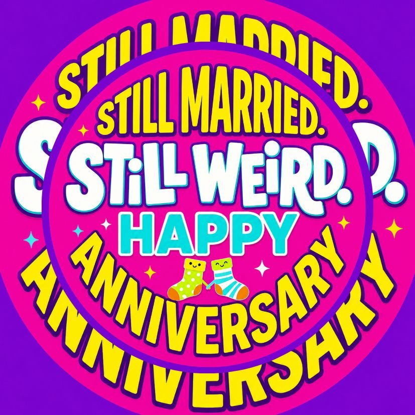 Still Married Still Weird Happy Anniversary Keychain view 6