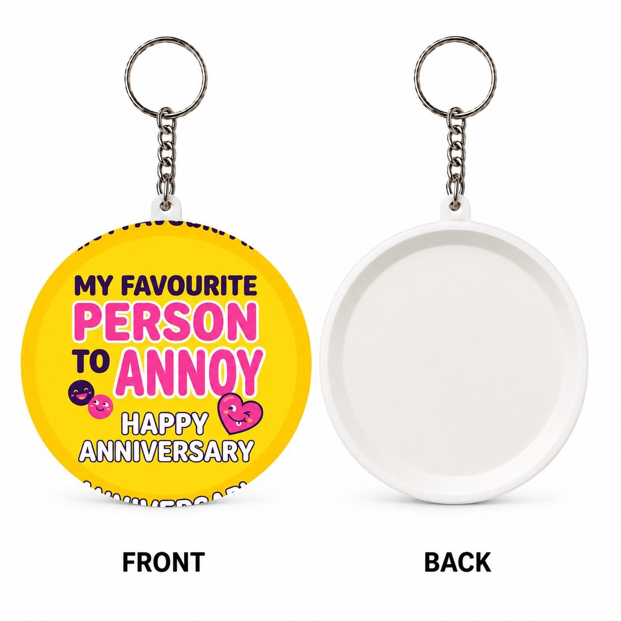 My Favourite Person to Annoy Anniversary Keychain view 2
