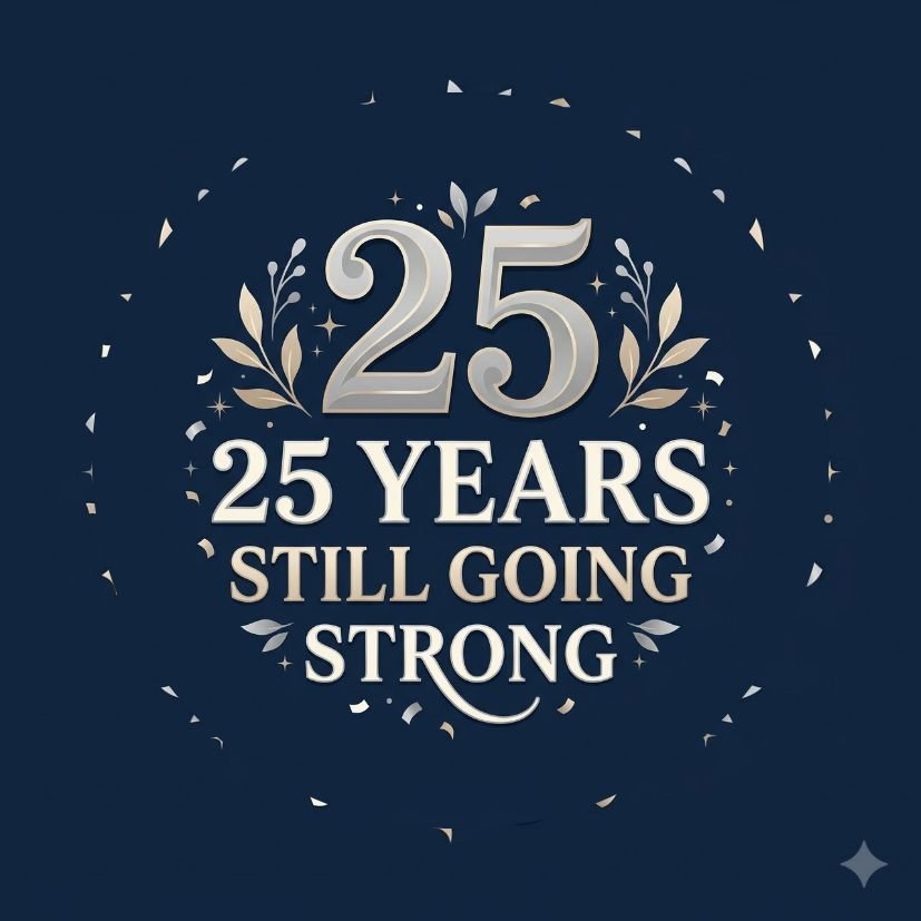 25 Years Still Going Strong Anniversary Keychain view 5