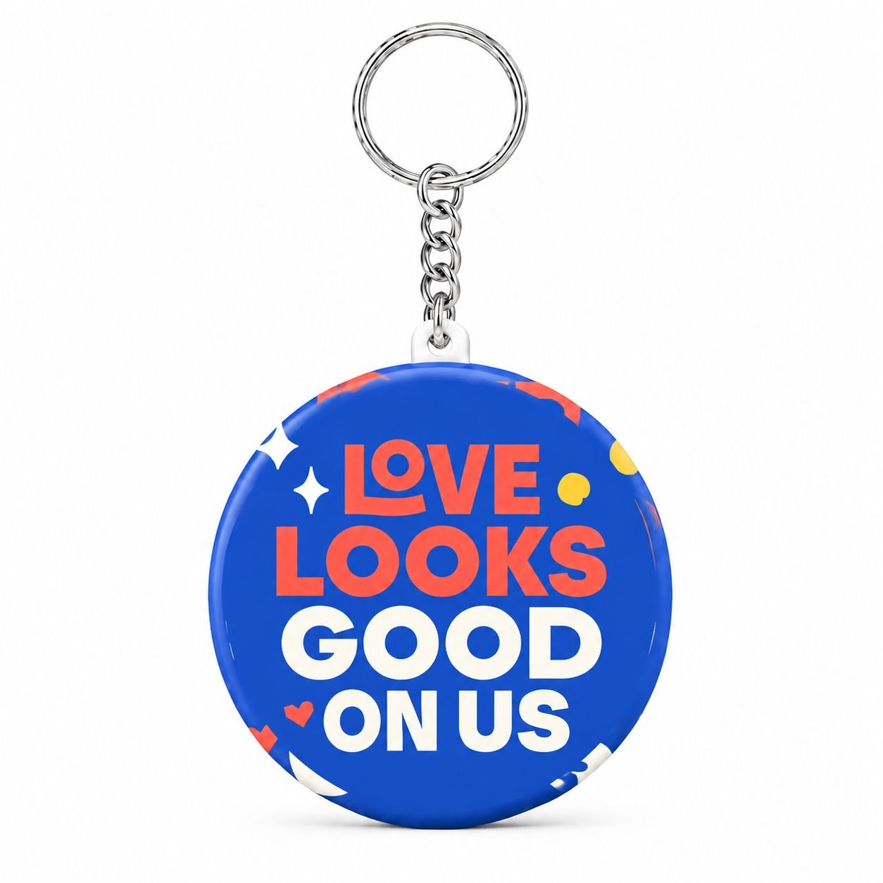 Love Looks Good on Us Anniversary Keychain view 1