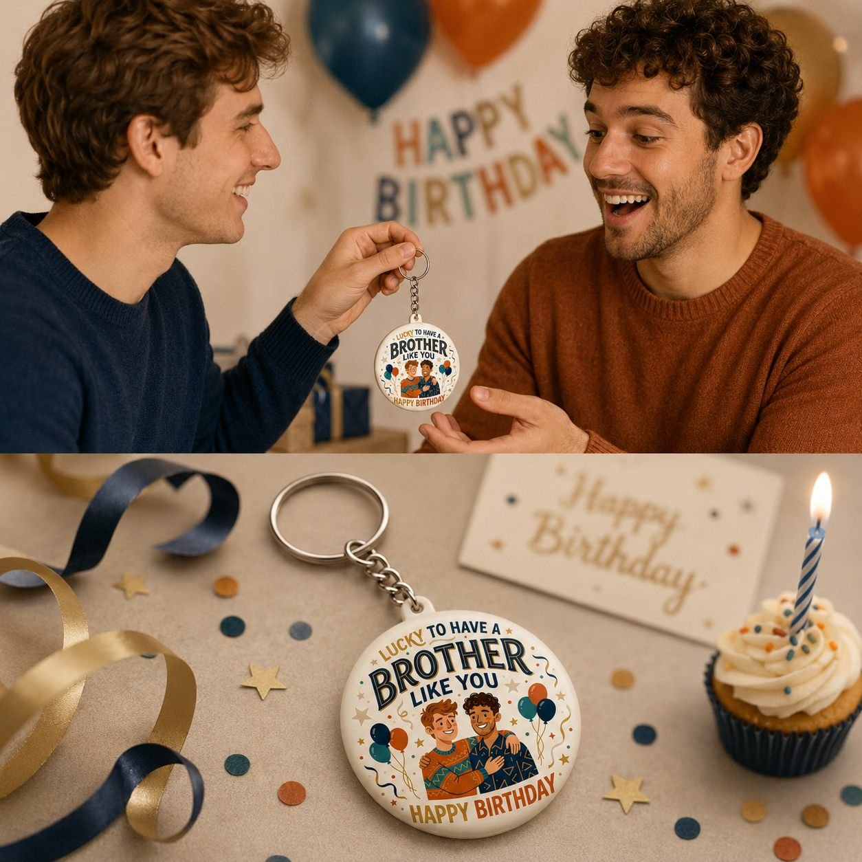 Lucky to Have a Brother Like You Keychain view 4