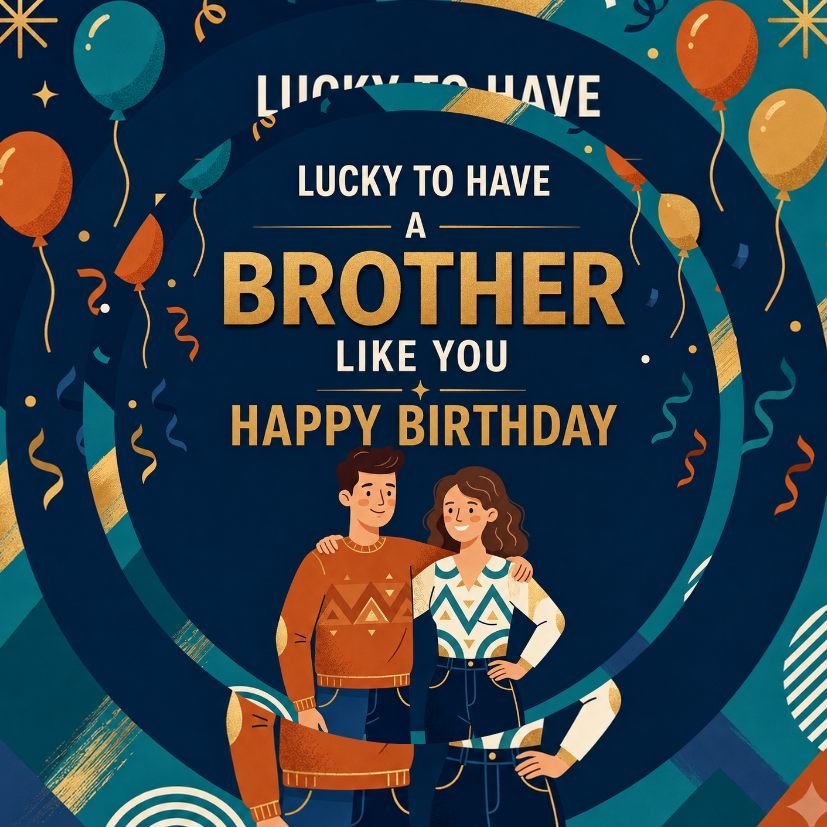 Navy Gold Brother Birthday Keychain view 6