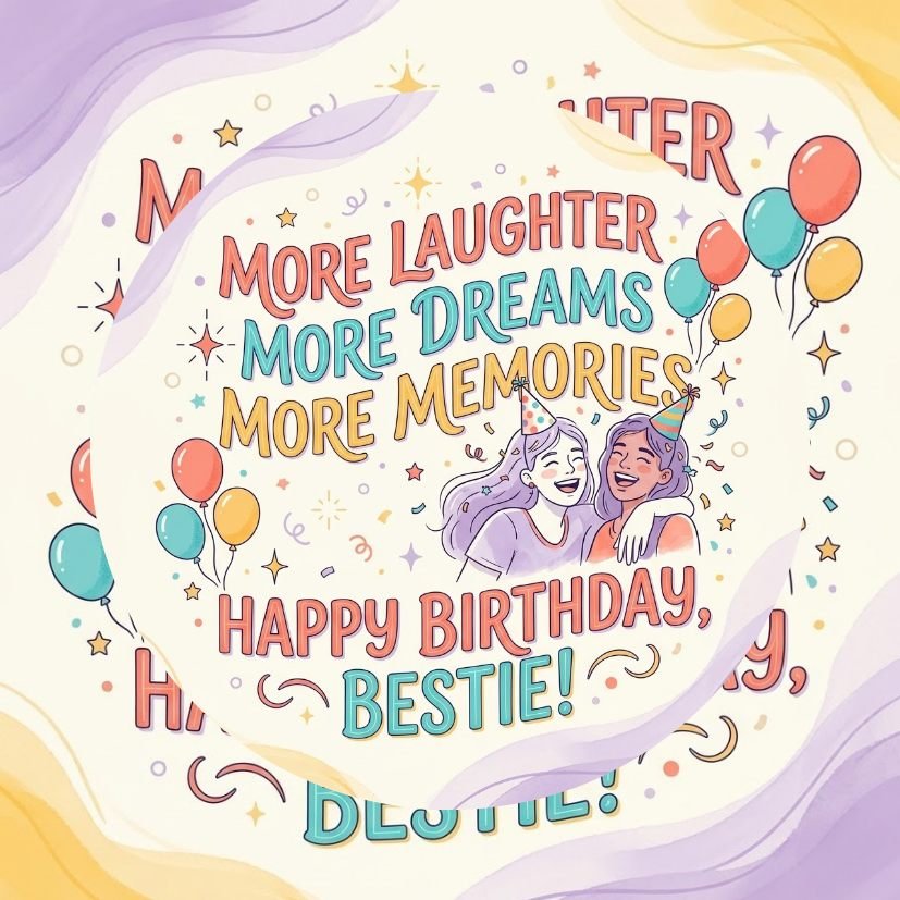 More Laughter More Dreams Bestie Keychain view 7