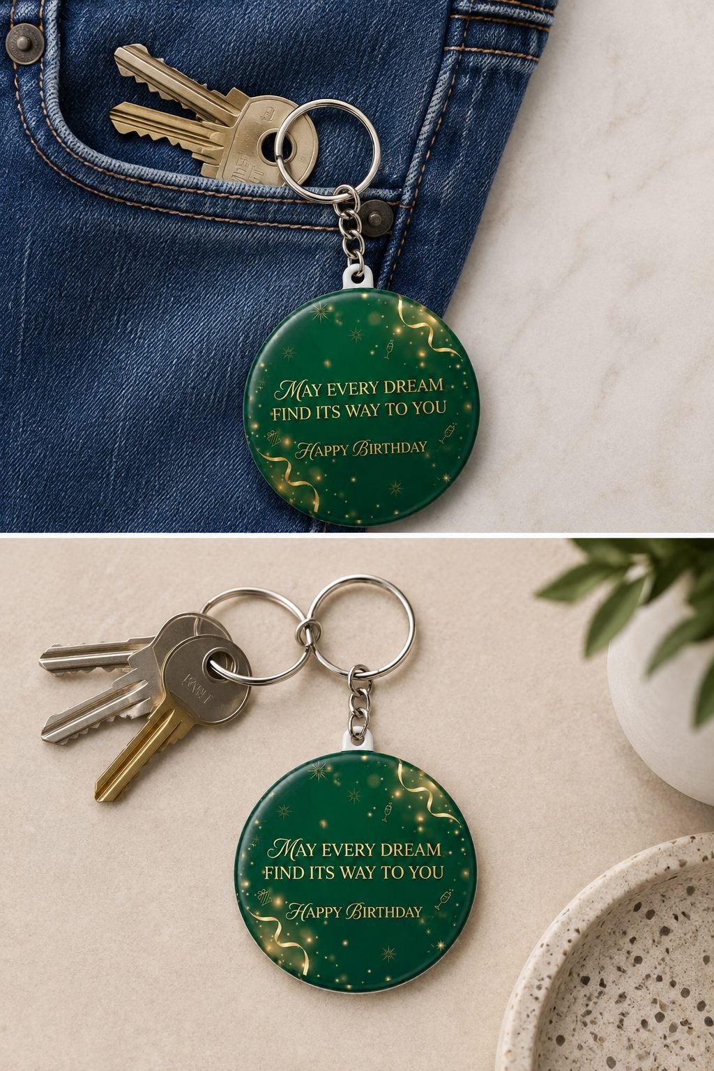 May Every Dream Find Its Way Birthday Keychain view 4