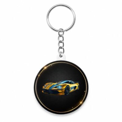 Emerald Art Deco Designer Keychain