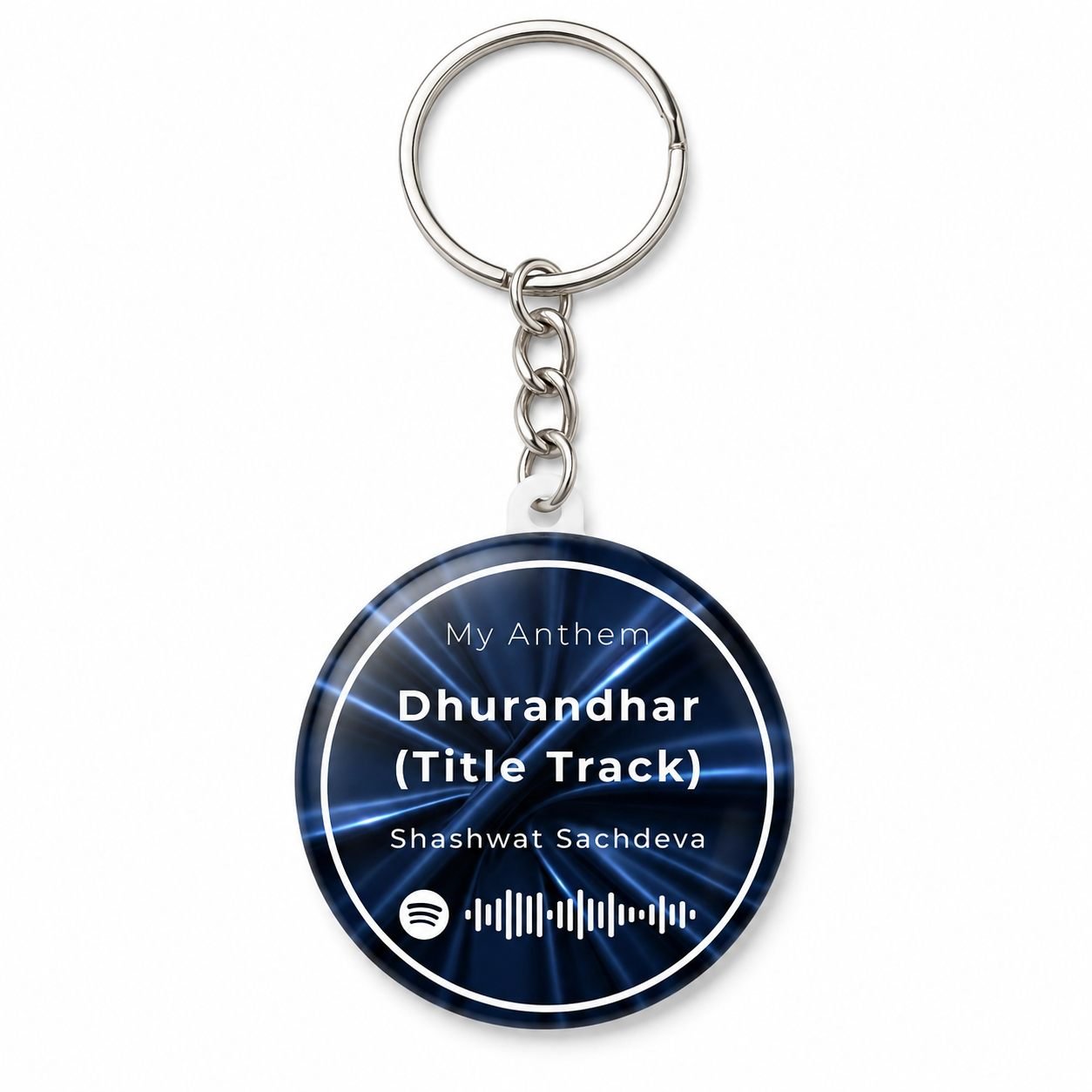 Celestial Crescent Moon Designer Keychain view 1