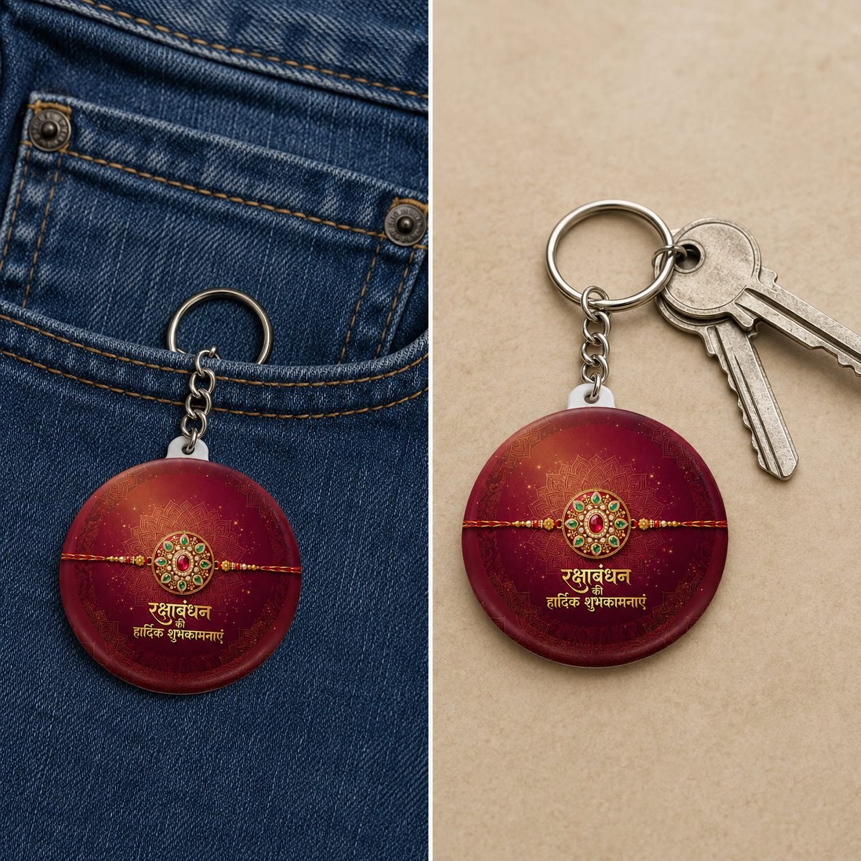Raksha Bandhan Shubhkamnayein Keychain view 3