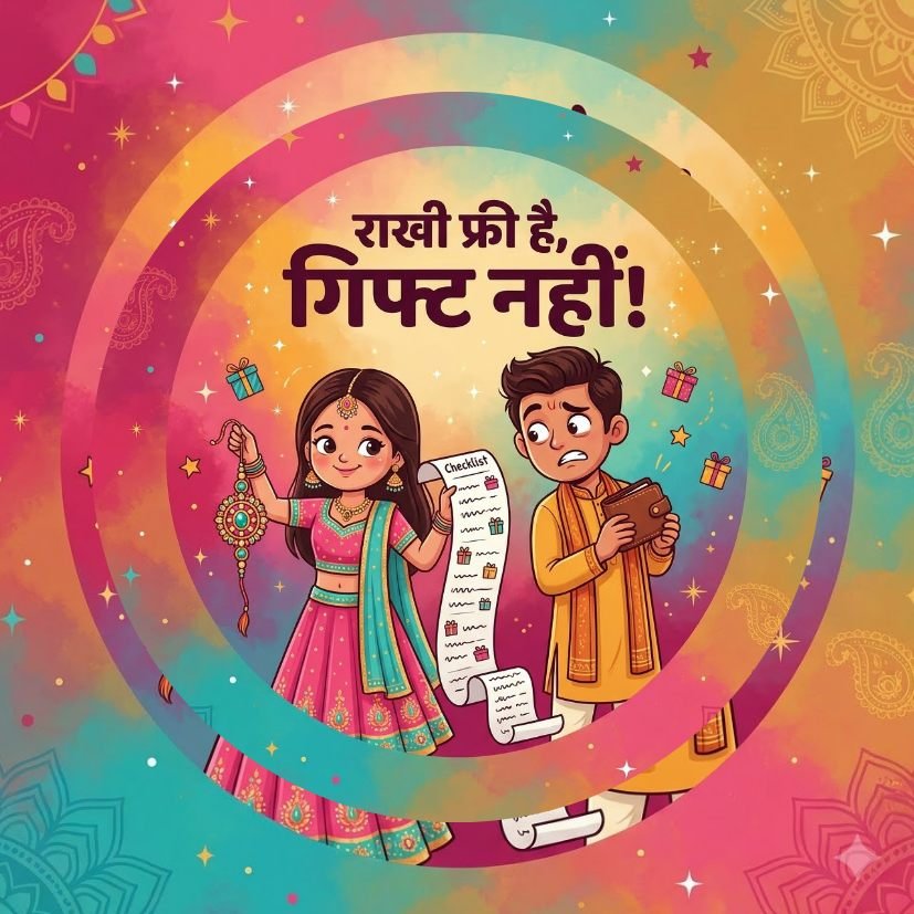 Rakhi Free Hai Gift Nahi Funny Keychain view 7