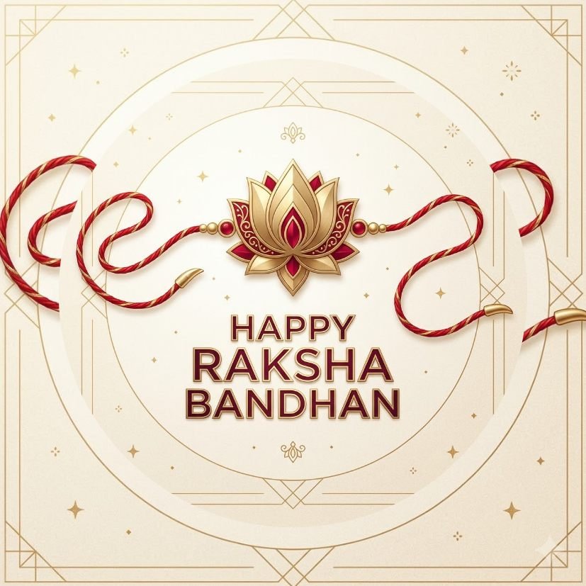 Happy Raksha Bandhan Lotus Rakhi Keychain view 7