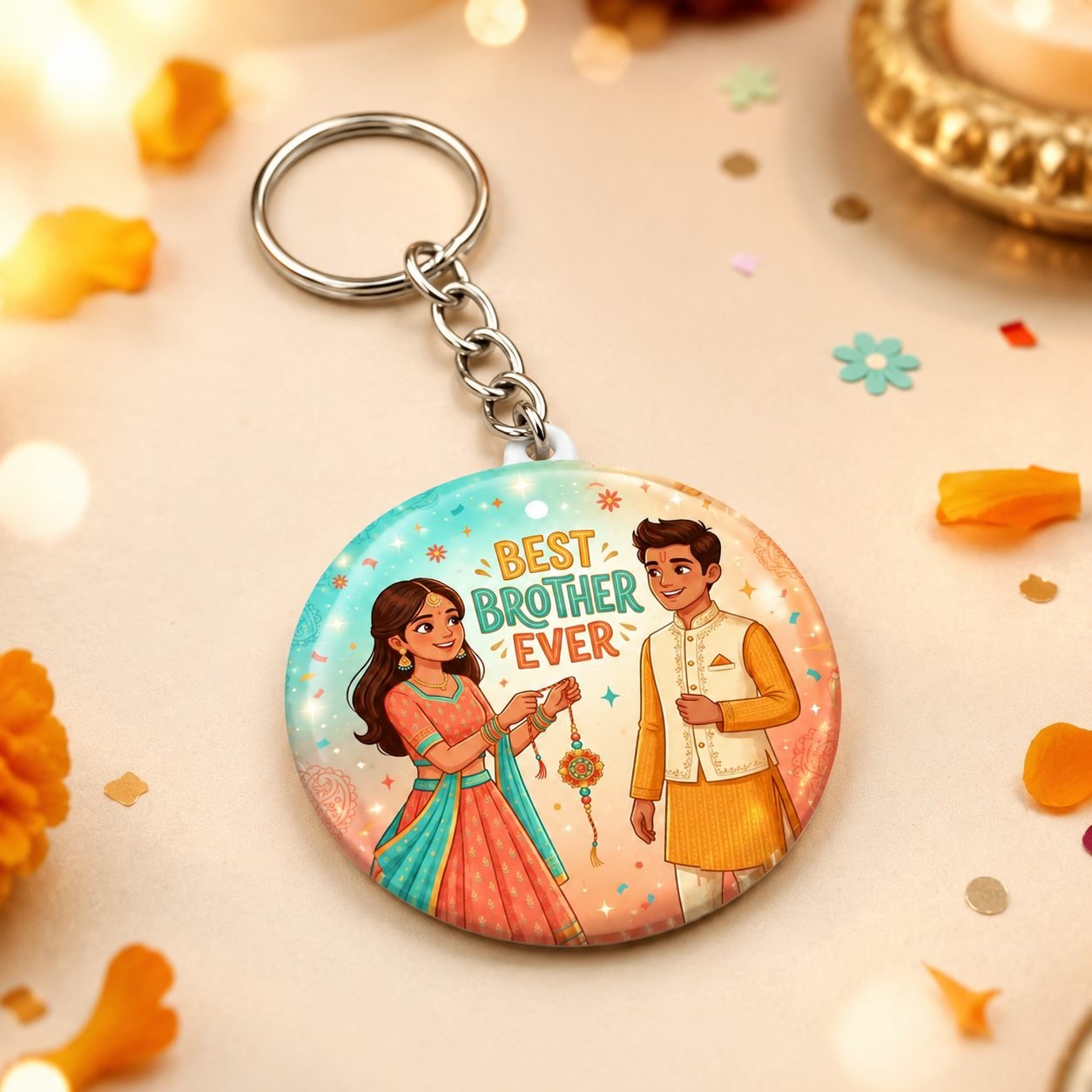 Best Brother Ever Raksha Bandhan Keychain view 3