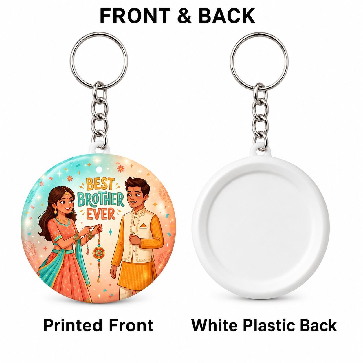 Best Brother Ever Raksha Bandhan Keychain view 2