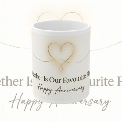Together Is Our Favourite Place Anniversary Mug – 325 ml