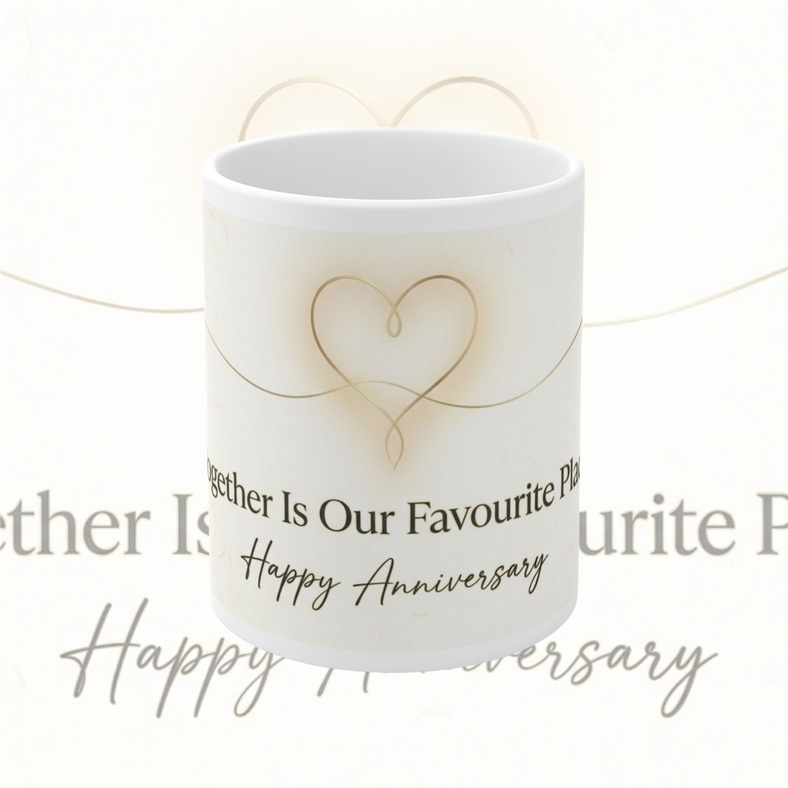 Together Is Our Favourite Place Anniversary Mug – 325 ml view 1