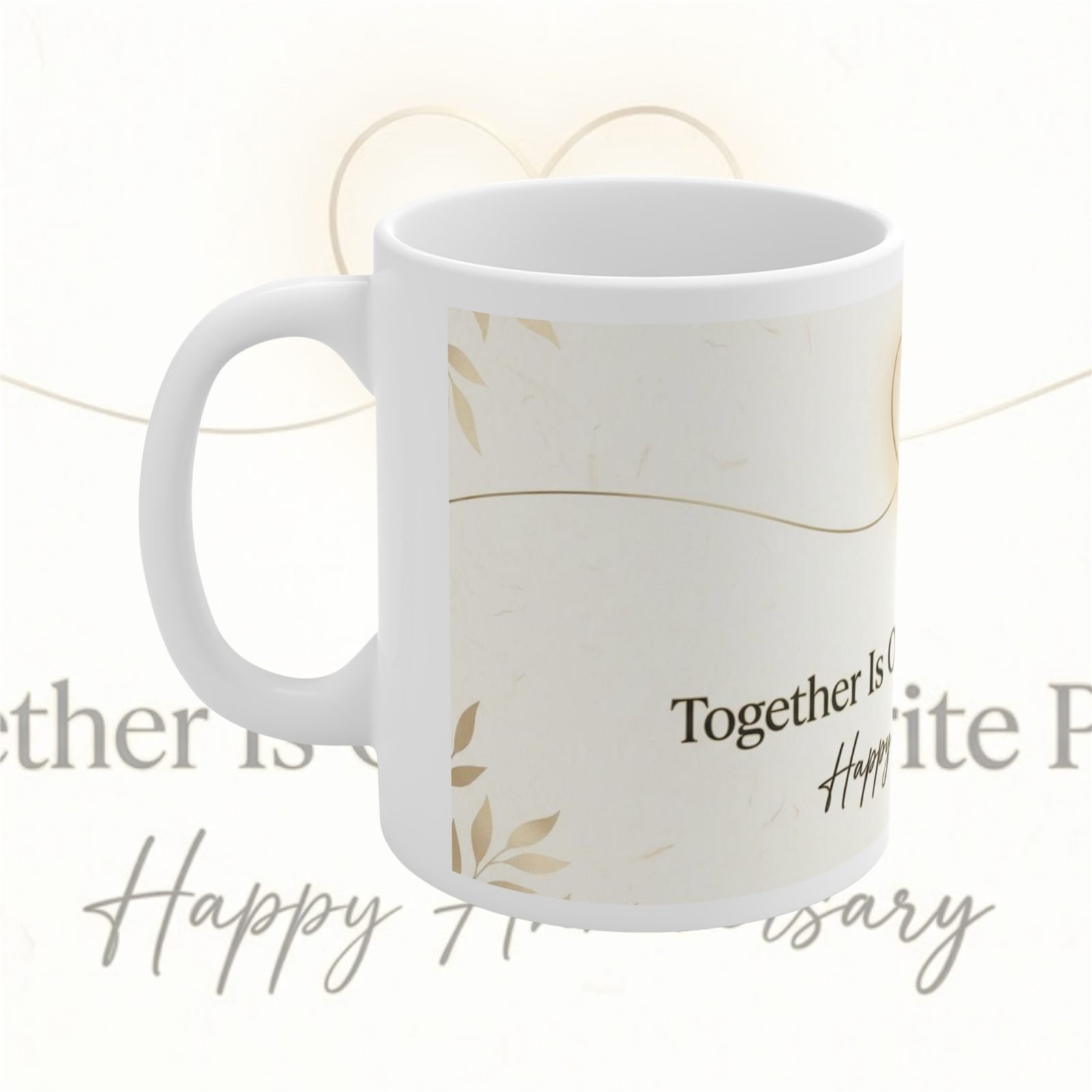 Together Is Our Favourite Place Anniversary Mug – 325 ml view 2