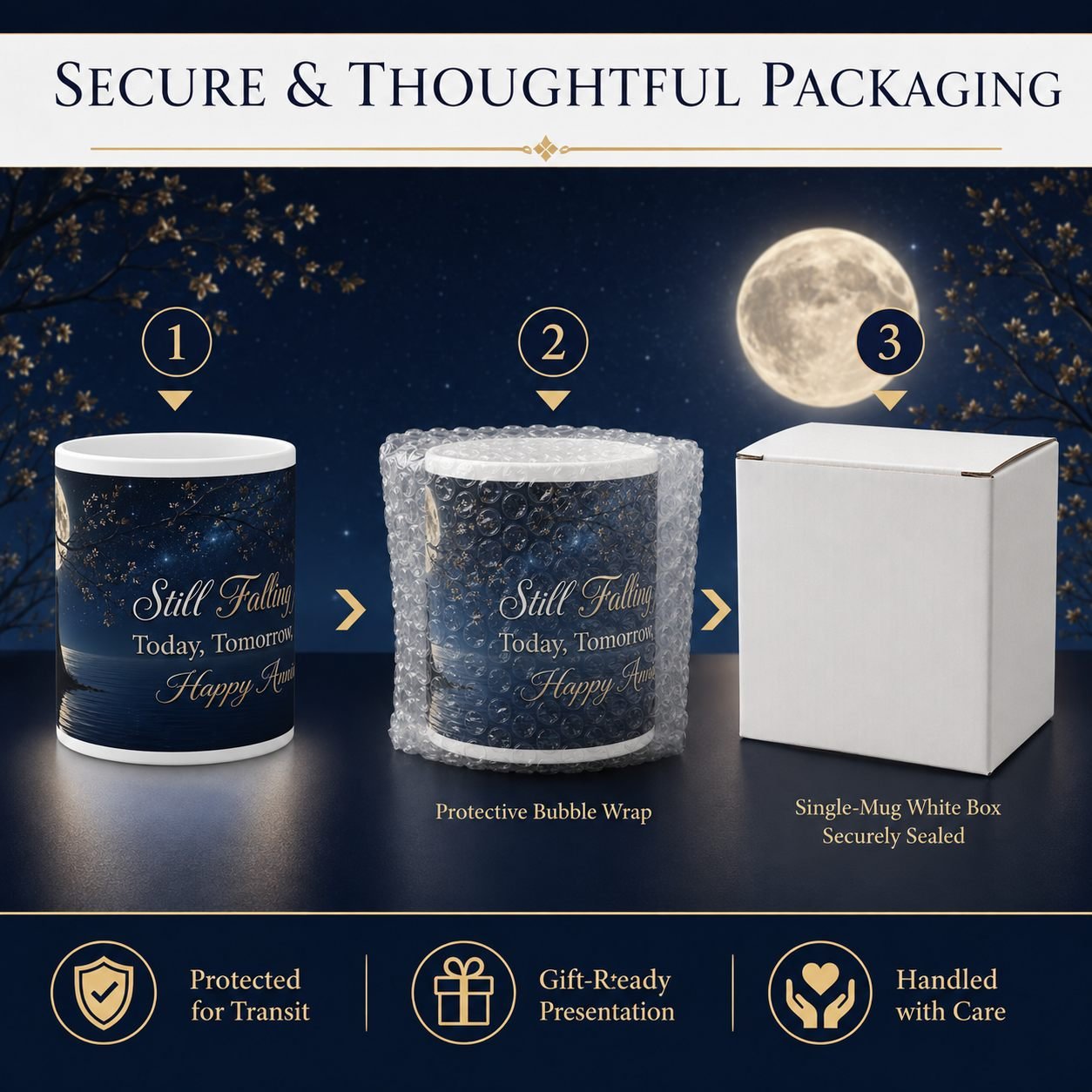 Still Falling for You Moonlit Anniversary Mug – 325 ml view 10