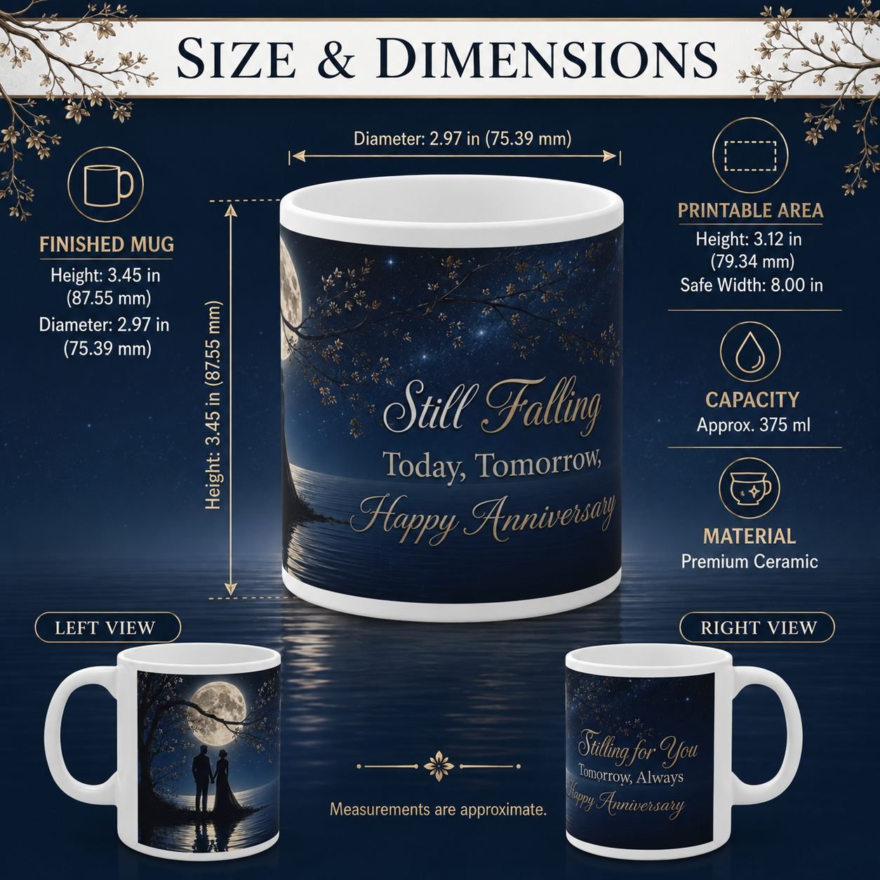 Still Falling for You Moonlit Anniversary Mug – 325 ml view 12