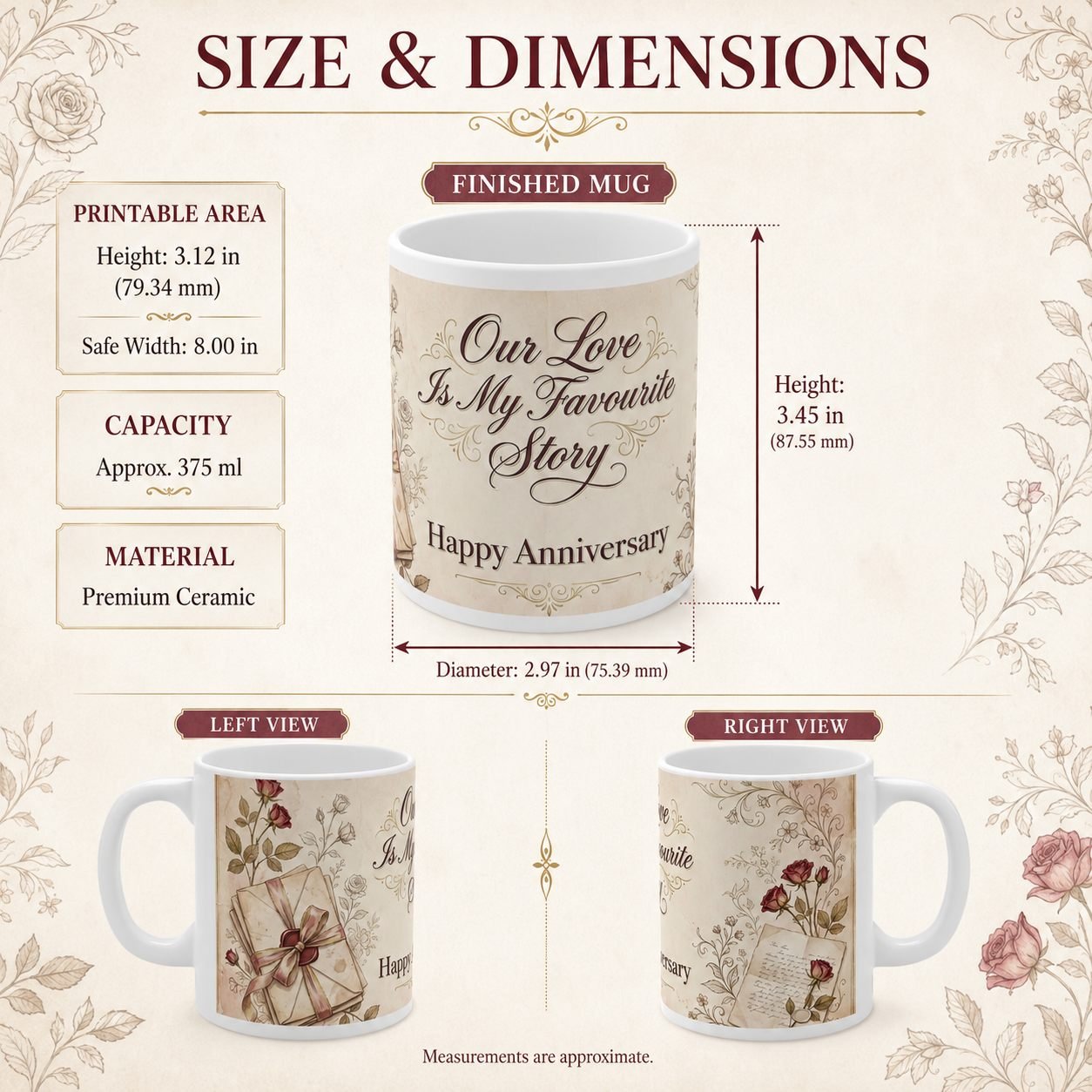 Our Love Is My Favourite Story Anniversary Mug – 325 ml view 11