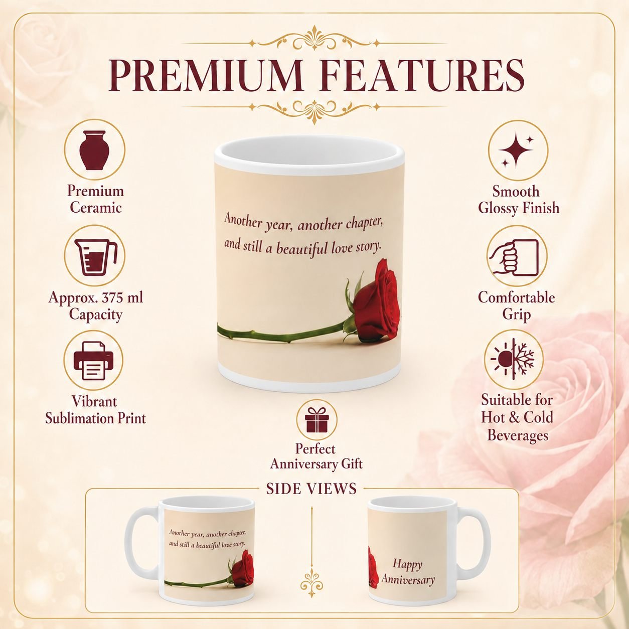 Another Year Another Chapter Anniversary Mug – 325 ml view 9
