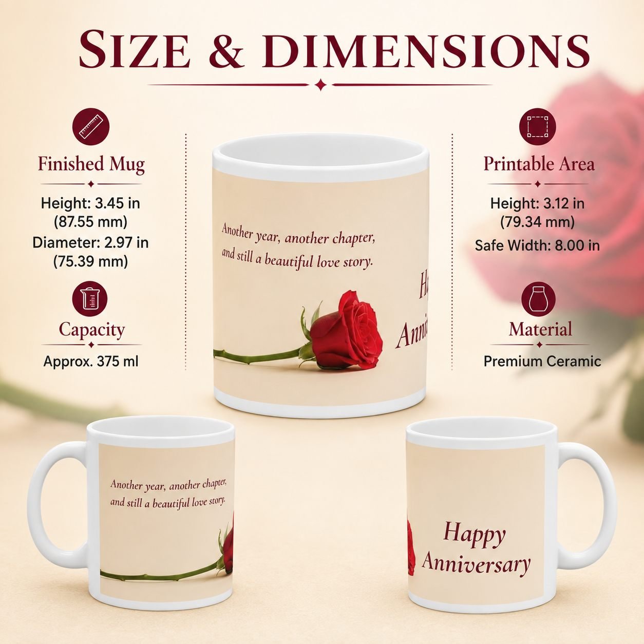 Another Year Another Chapter Anniversary Mug – 325 ml view 10