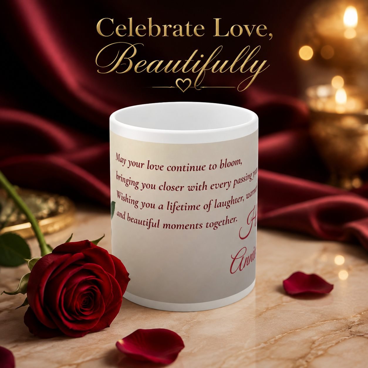 May Your Love Continue to Bloom Anniversary Mug – 325 ml view 8
