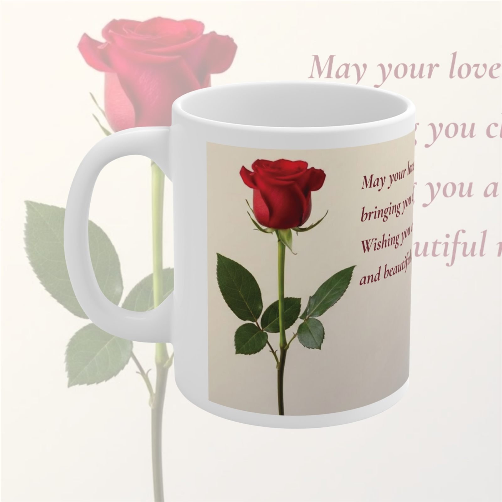 May Your Love Continue to Bloom Anniversary Mug – 325 ml view 2