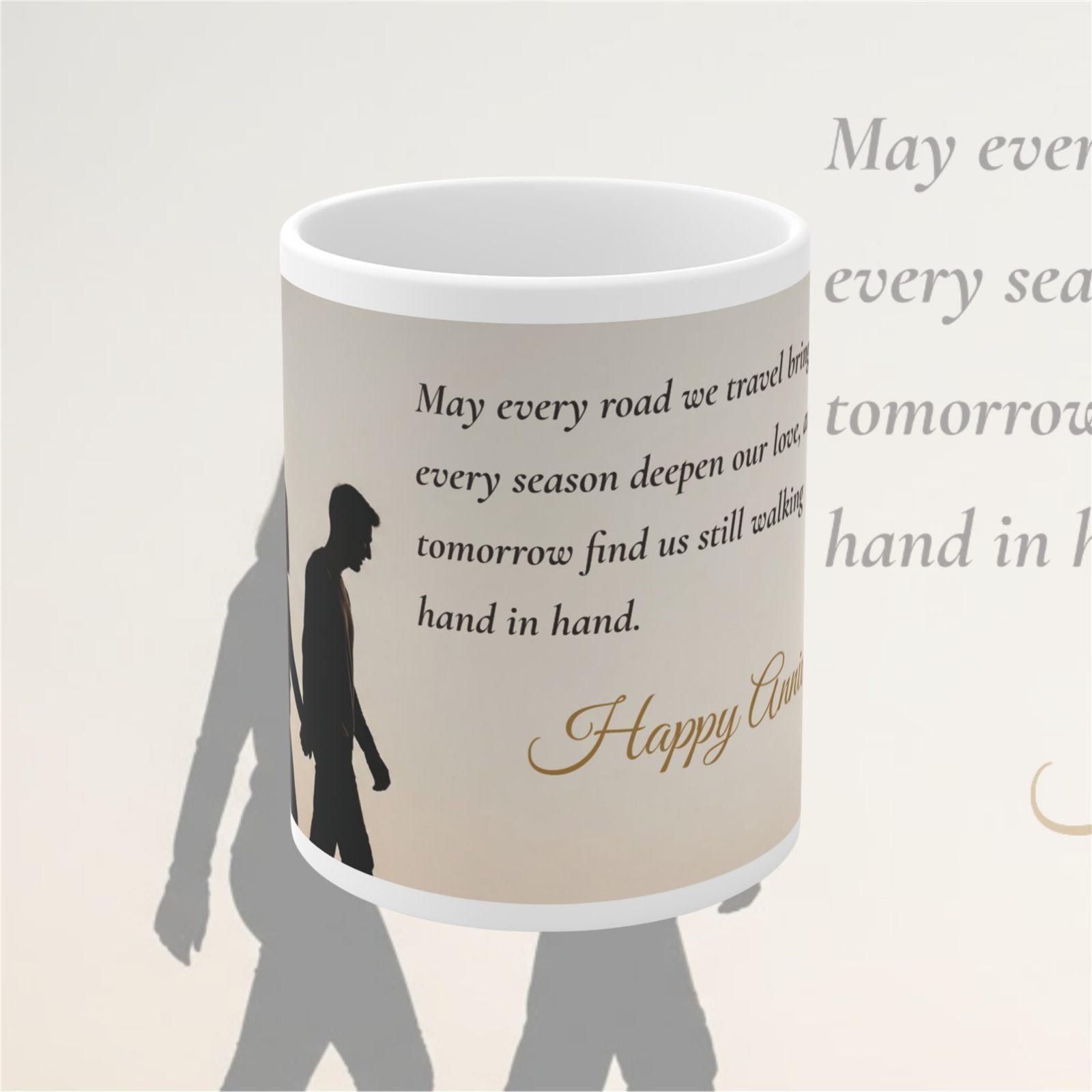 Every Road Brings Us Closer Anniversary Mug – 325 ml view 1