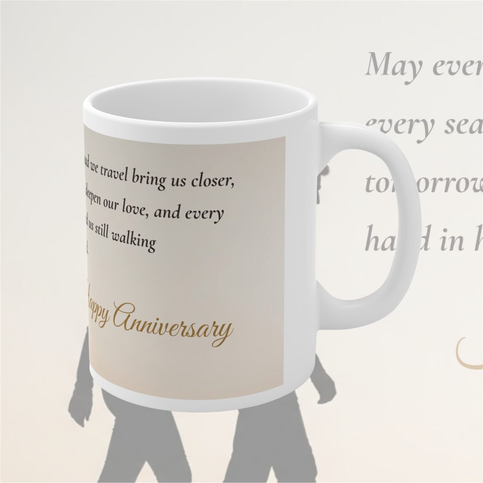 Every Road Brings Us Closer Anniversary Mug – 325 ml view 3