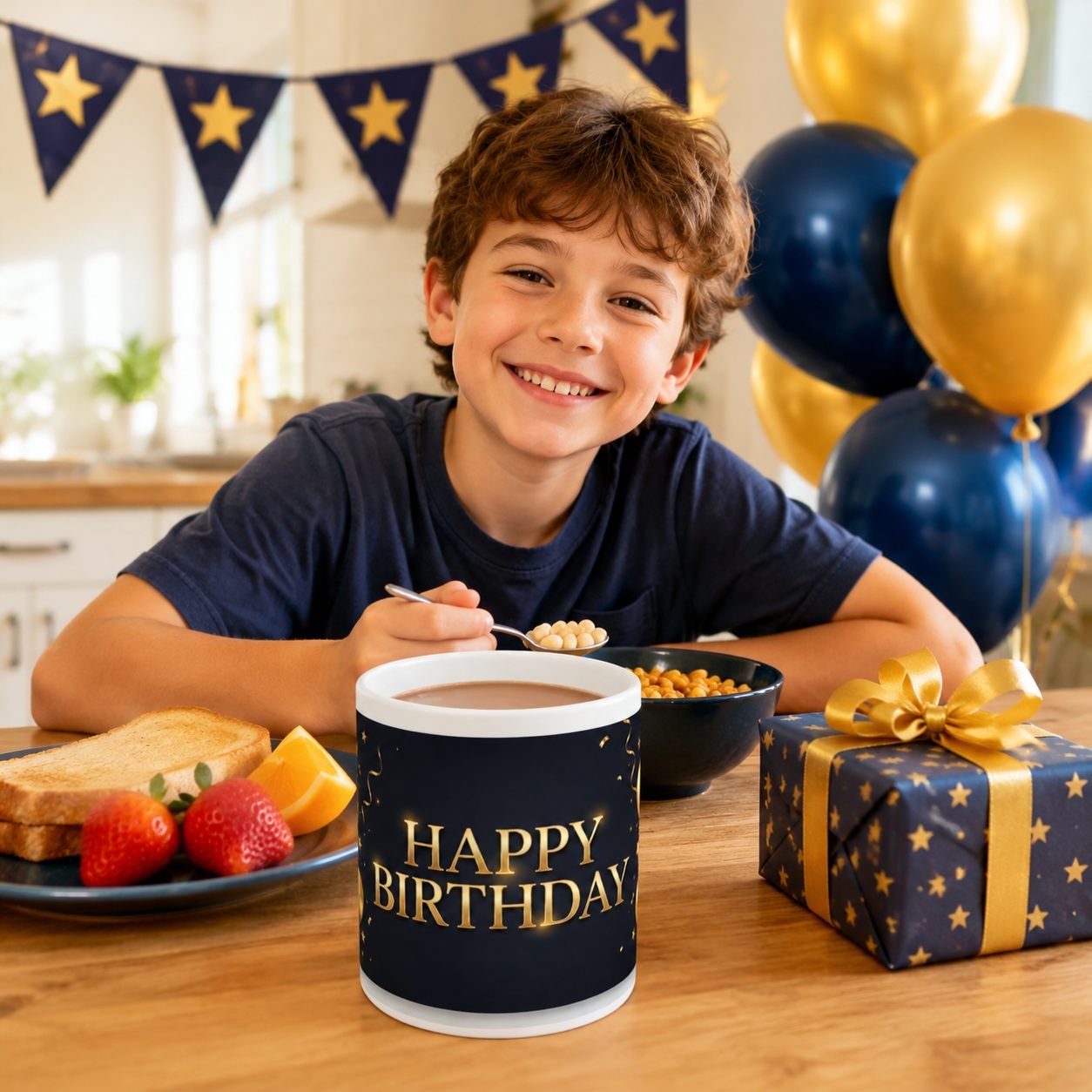 Midnight Gold Celebration Birthday Mug – 325 ml view 4
