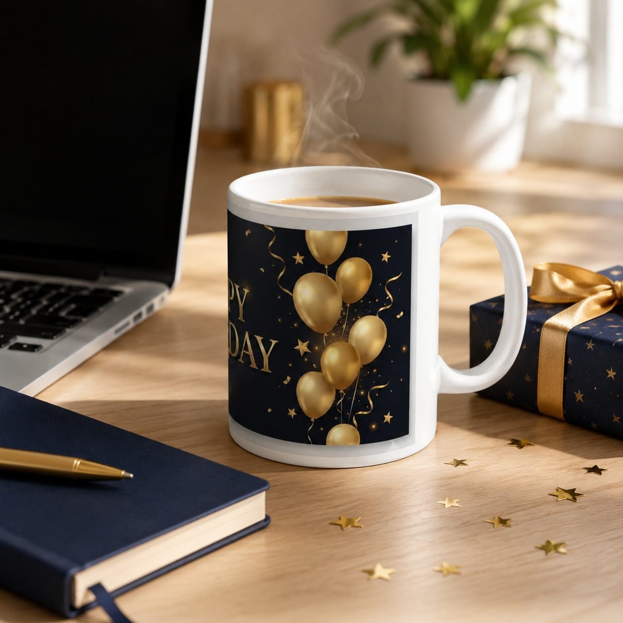Midnight Gold Celebration Birthday Mug – 325 ml view 6
