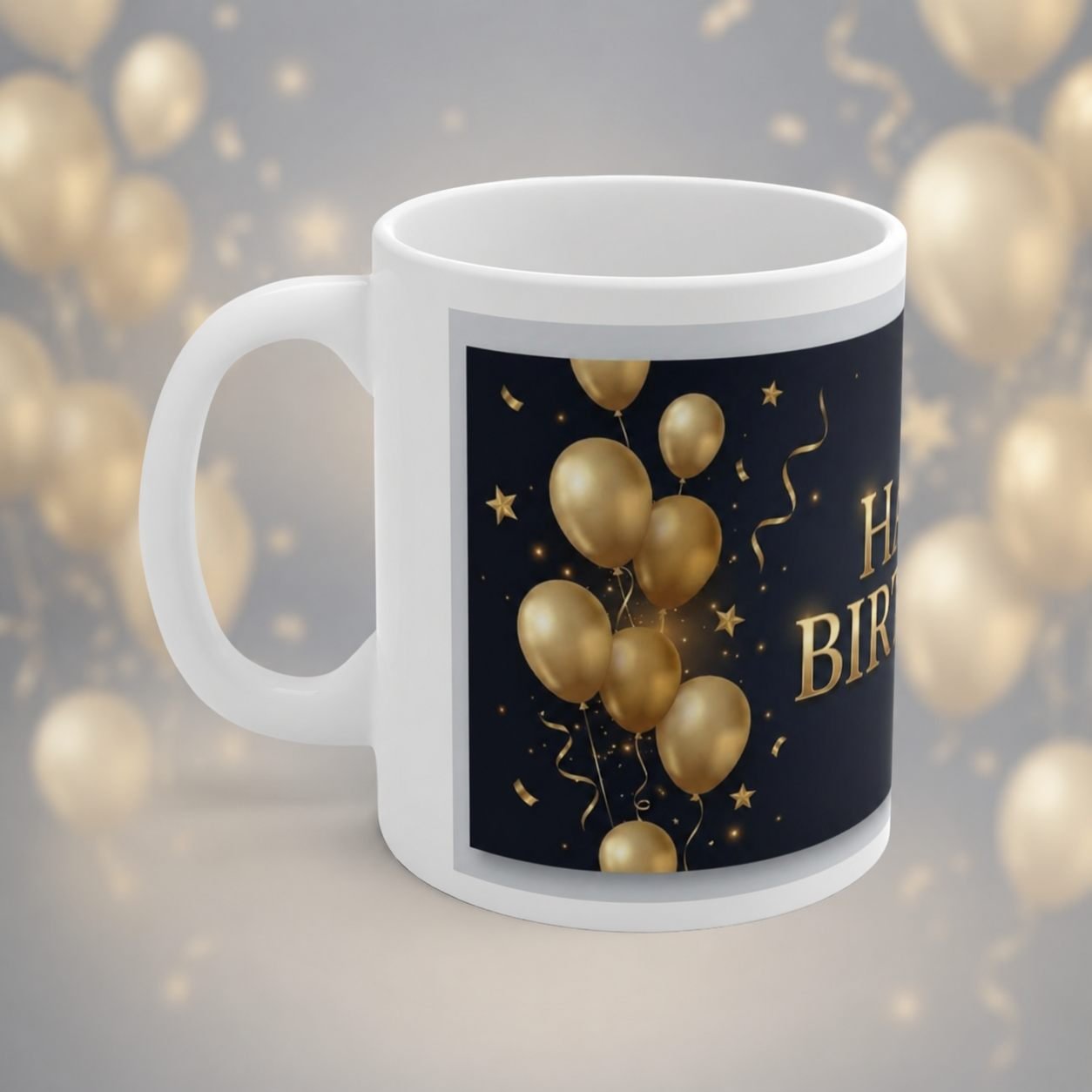 Midnight Gold Celebration Birthday Mug – 325 ml view 2