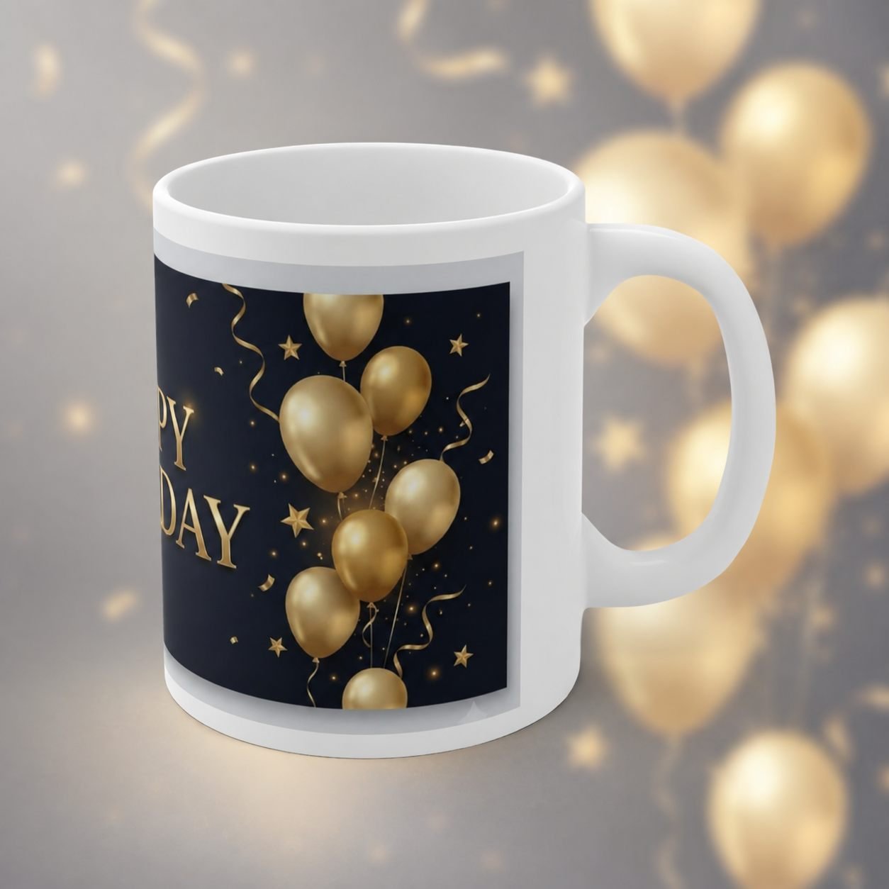 Midnight Gold Celebration Birthday Mug – 325 ml view 3