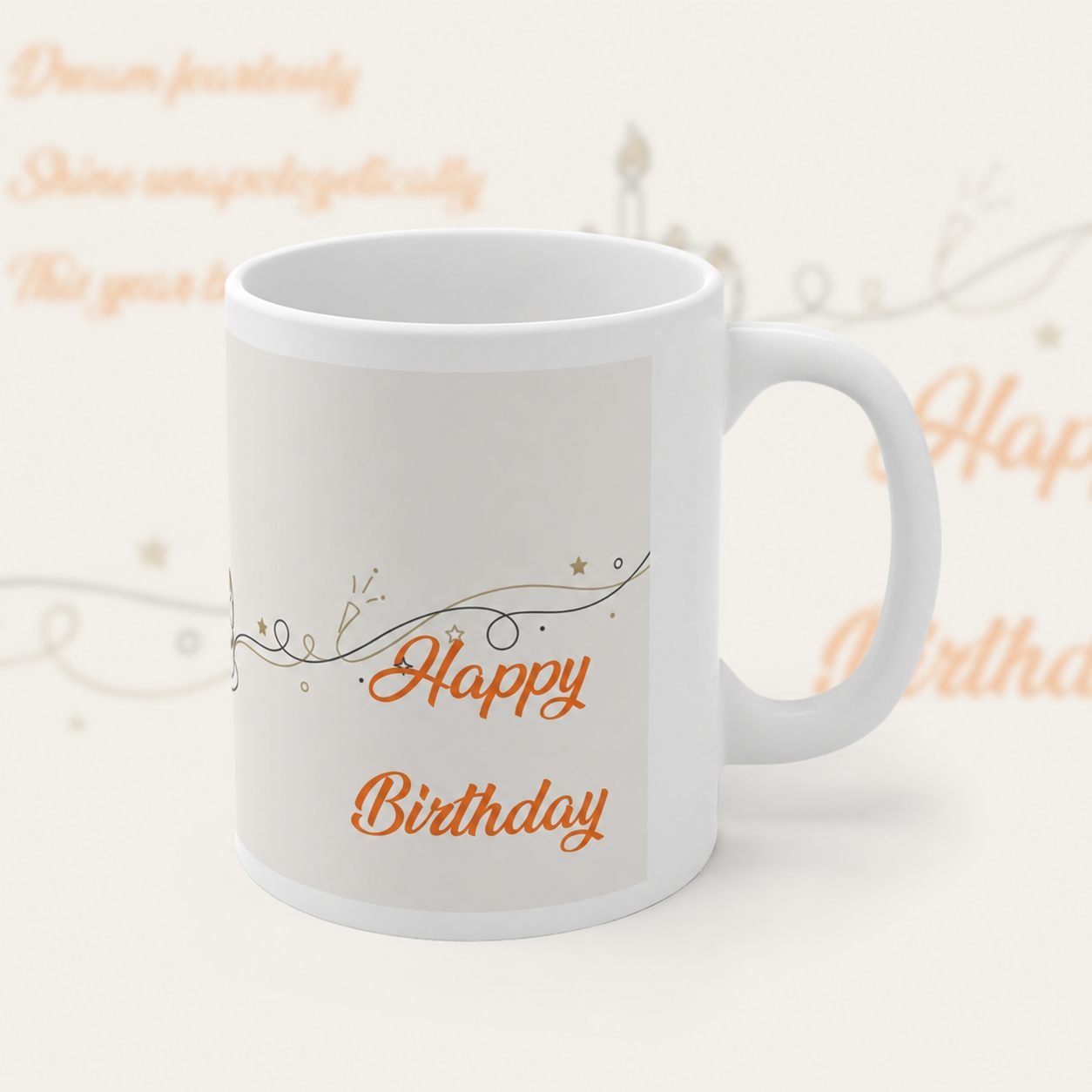 Dream Fearlessly Motivational Birthday Ceramic Mug view 3
