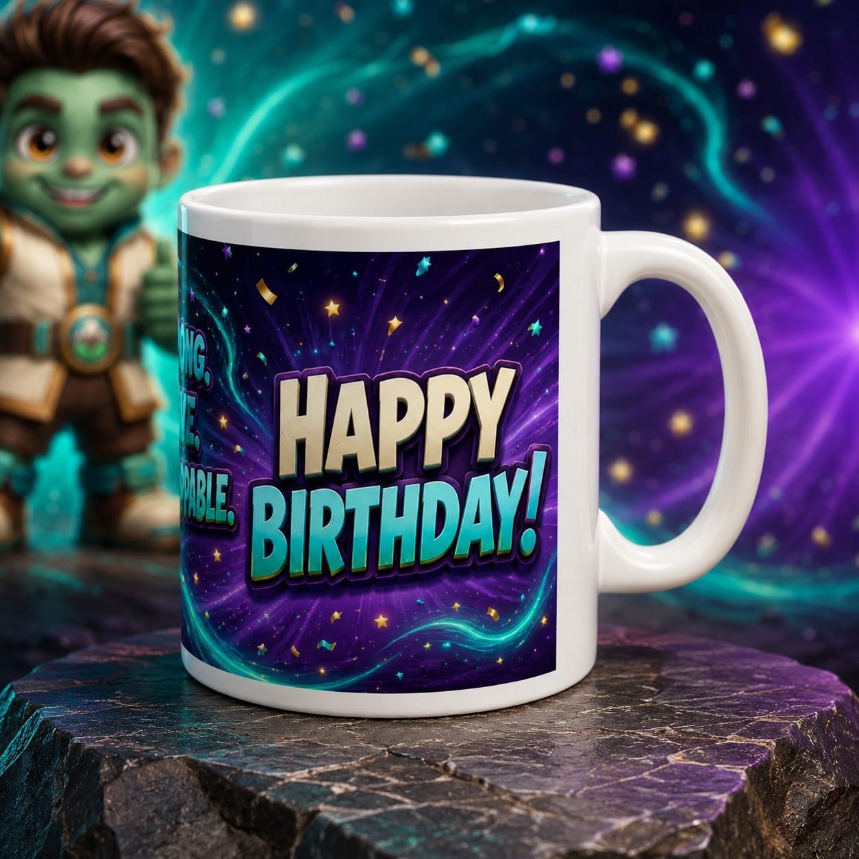 Be Strong Terra Titan Birthday Mug – 325 ml view 3