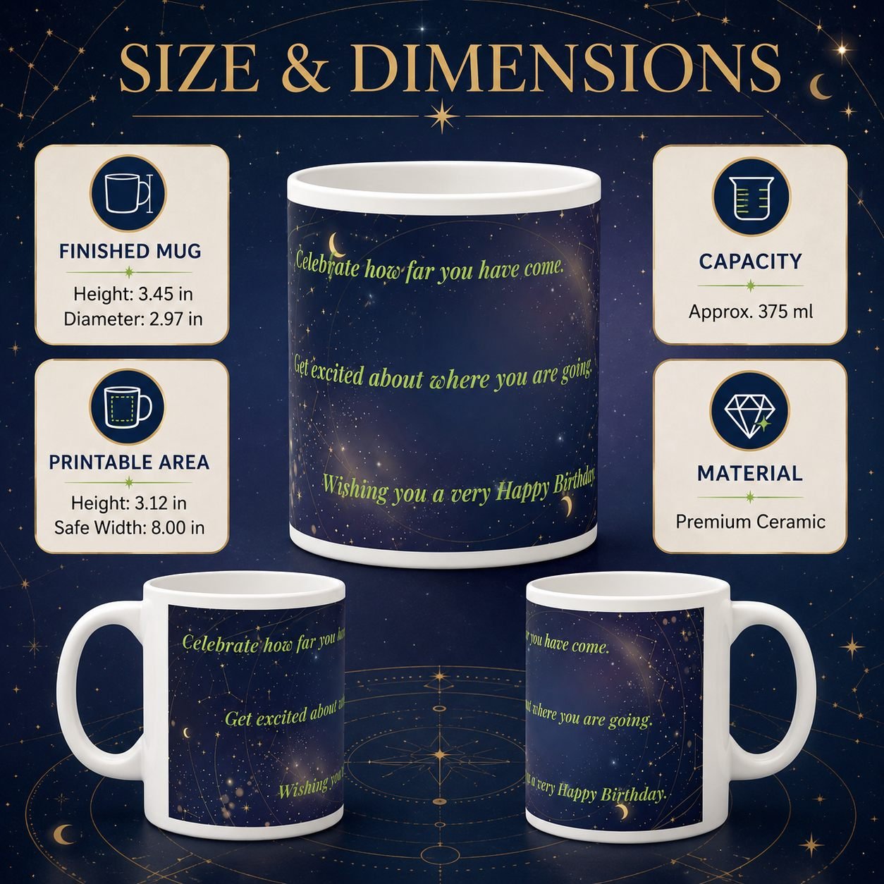 Celebrate Your Journey Celestial Birthday Mug – 325 ml view 11
