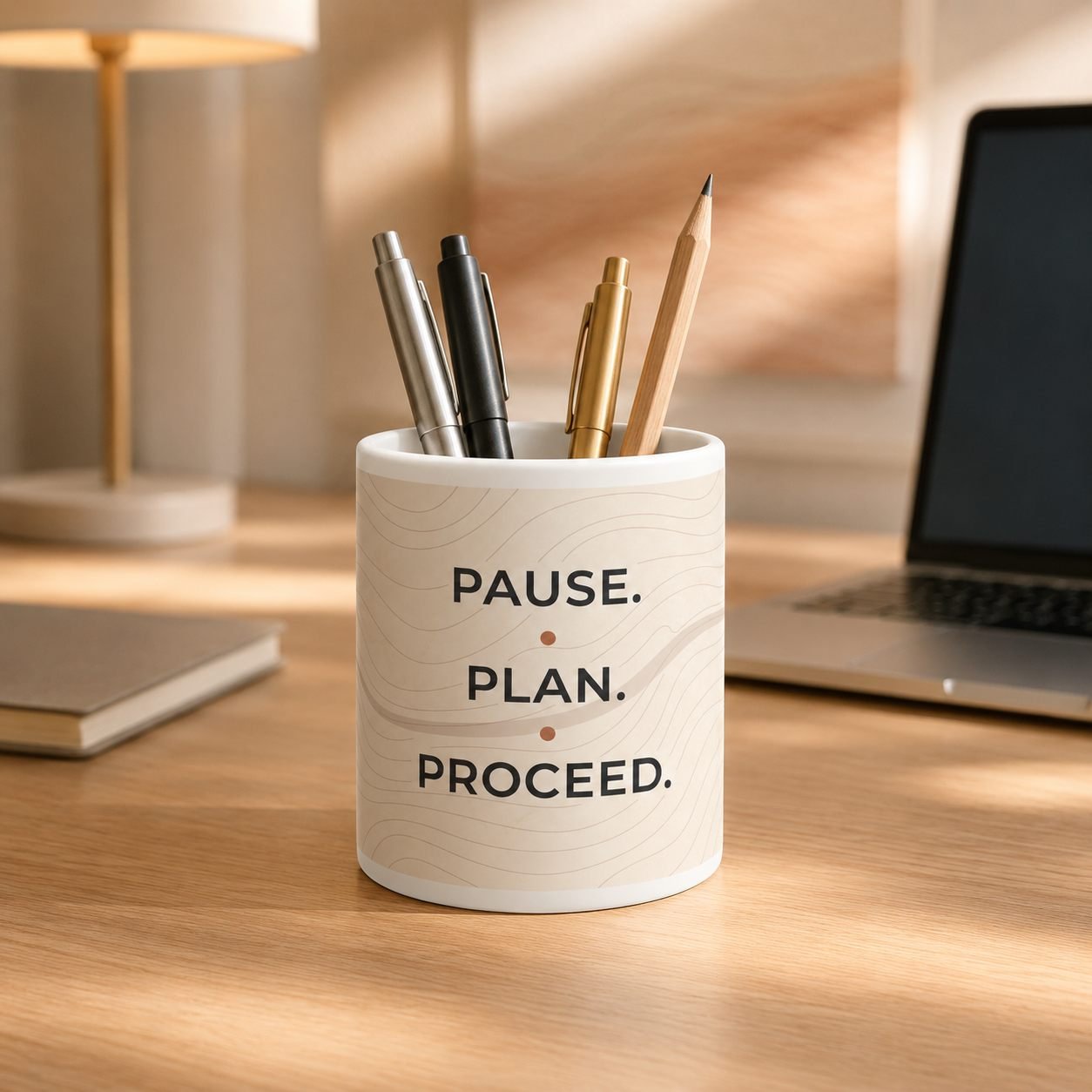 Pause Plan Proceed Corporate Motivational Mug – 325 ml view 4