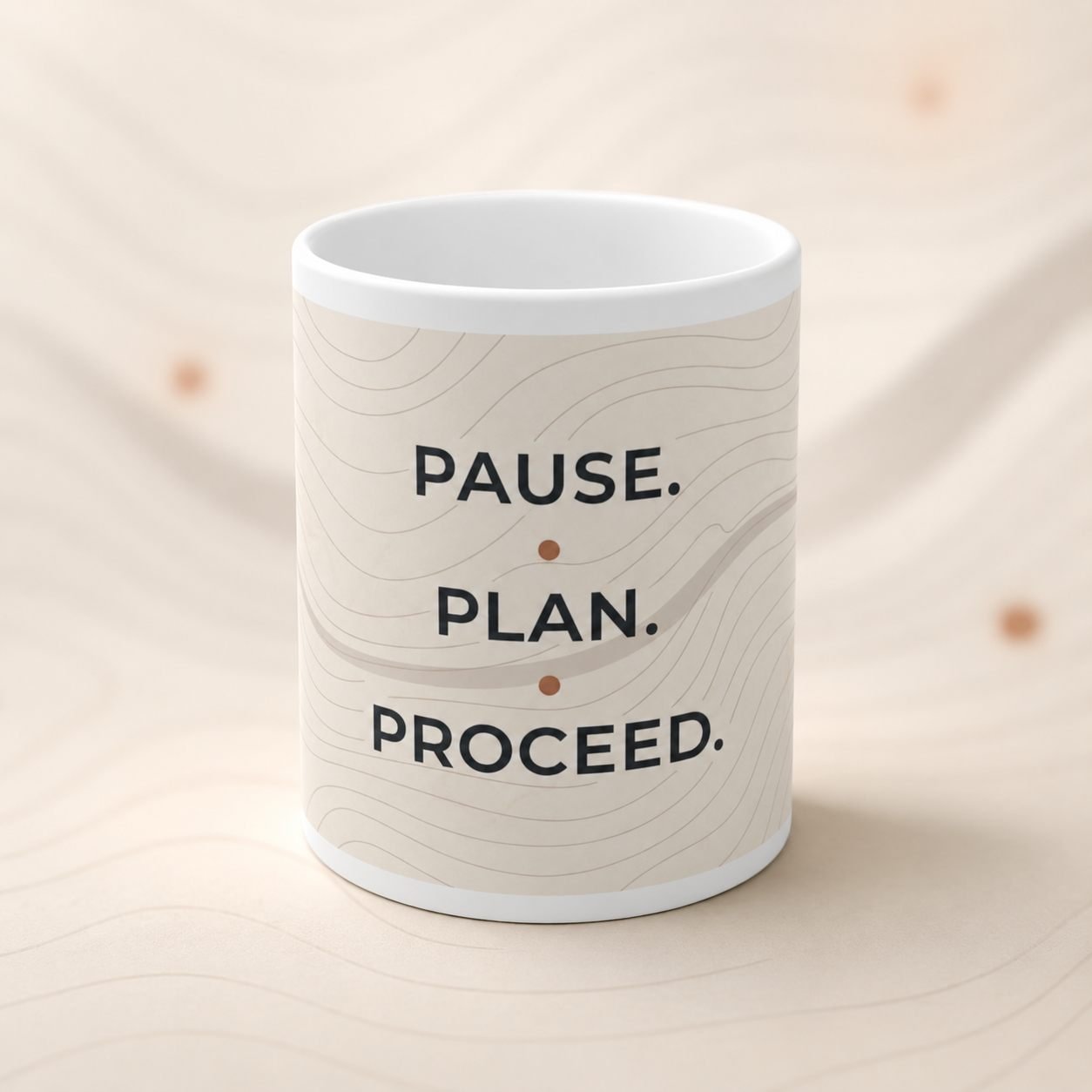 Pause Plan Proceed Corporate Motivational Mug – 325 ml view 1