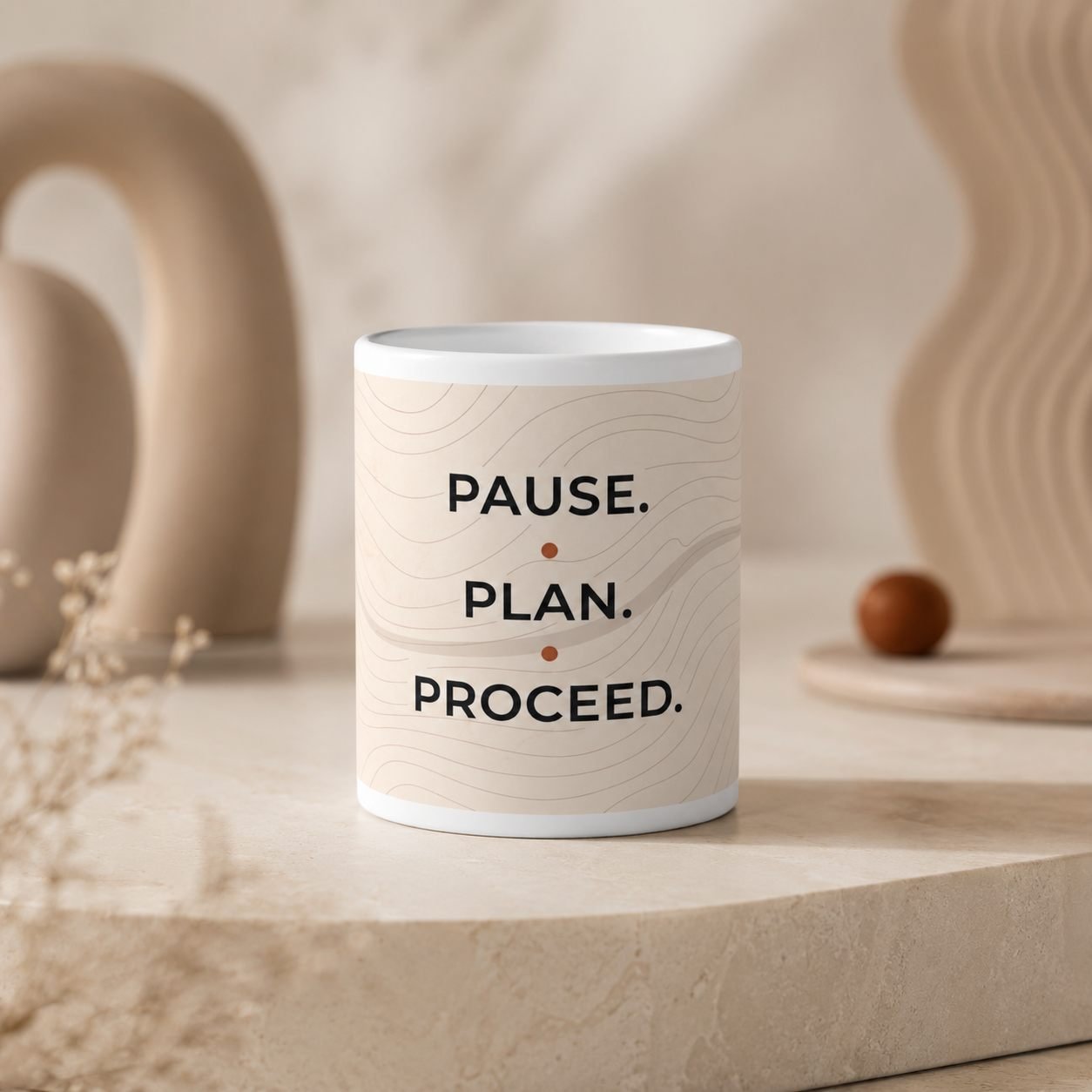 Pause Plan Proceed Corporate Motivational Mug – 325 ml view 9