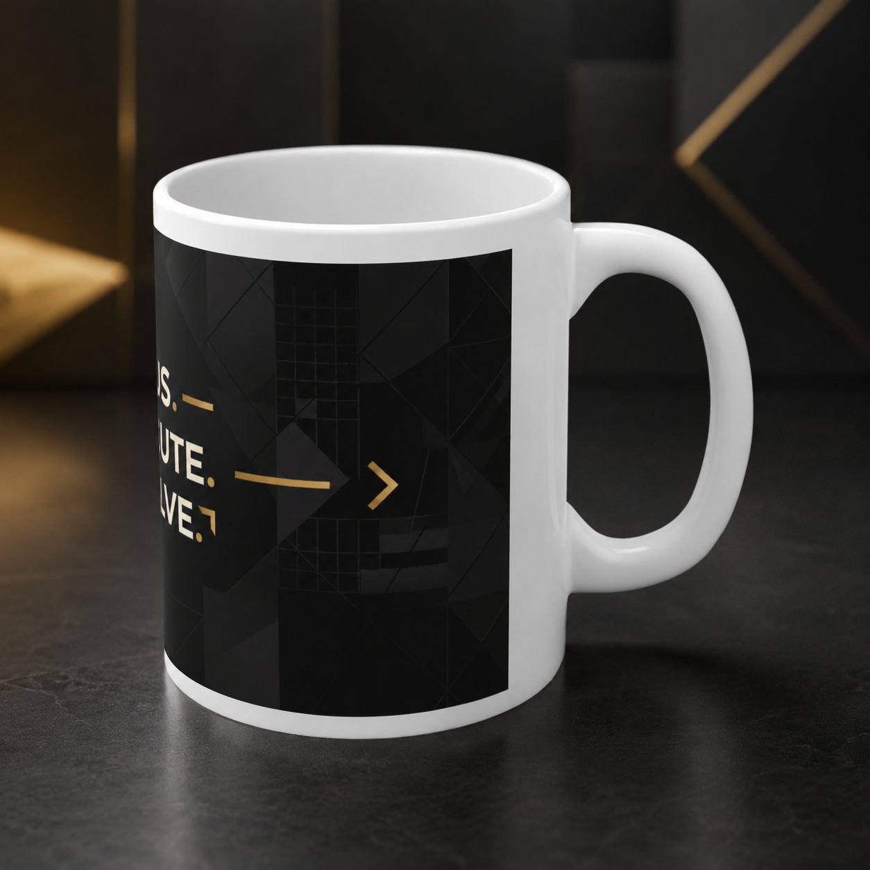 Focus Execute Evolve Corporate Mug – 325 ml view 3