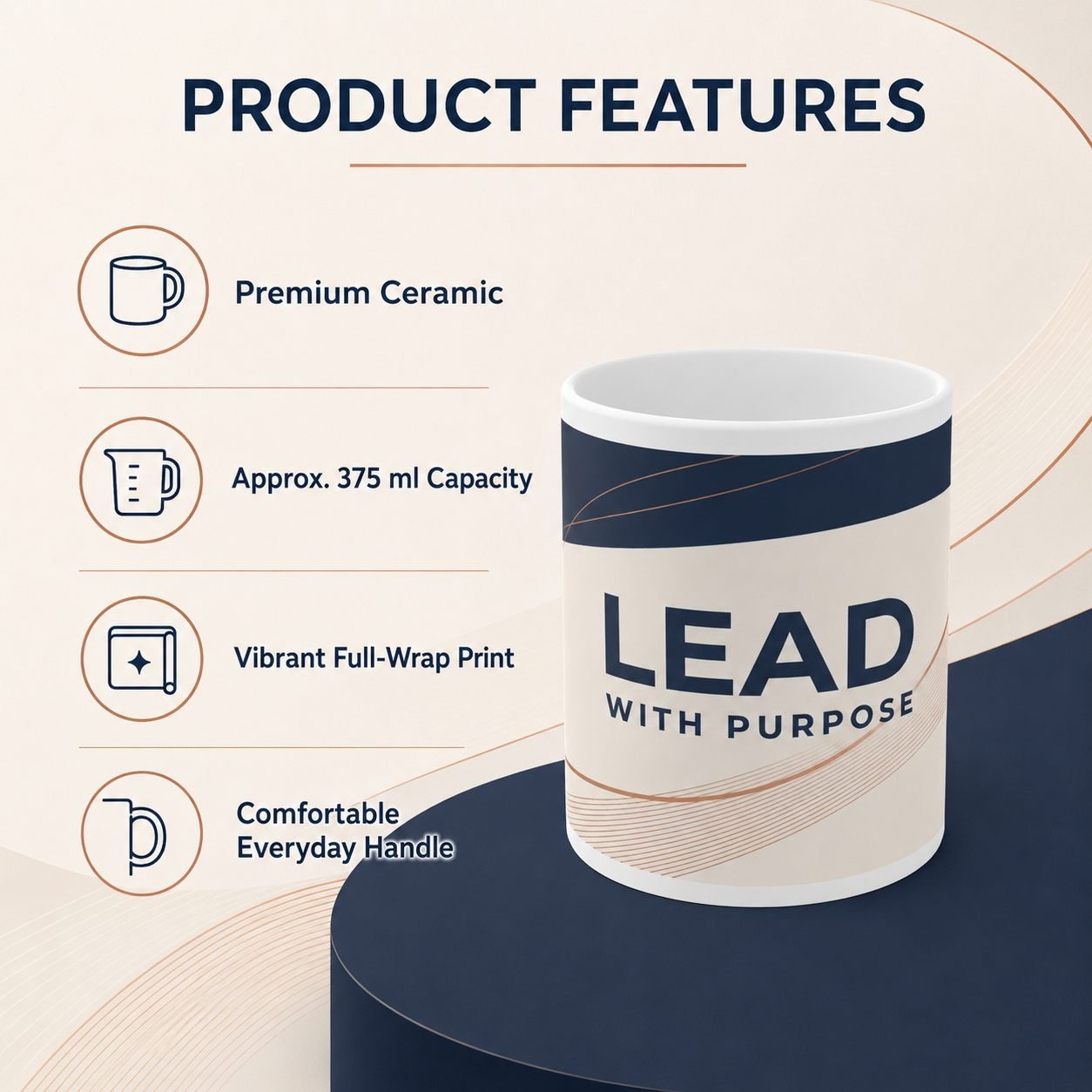 Lead With Purpose Leadership Mug – 325 ml view 12