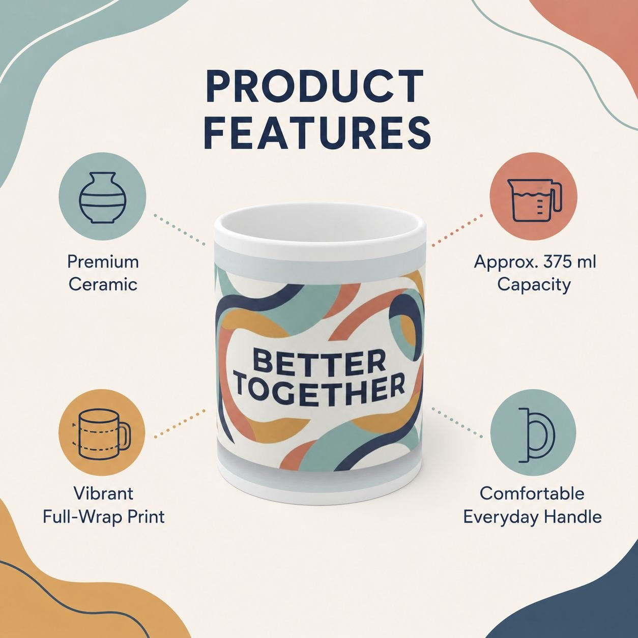 Better Together Teamwork Corporate Mug – 325 ml view 11