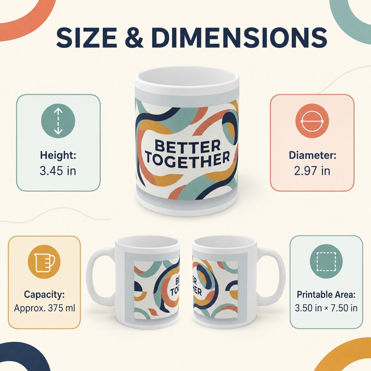 Better Together Teamwork Corporate Mug – 325 ml view 12